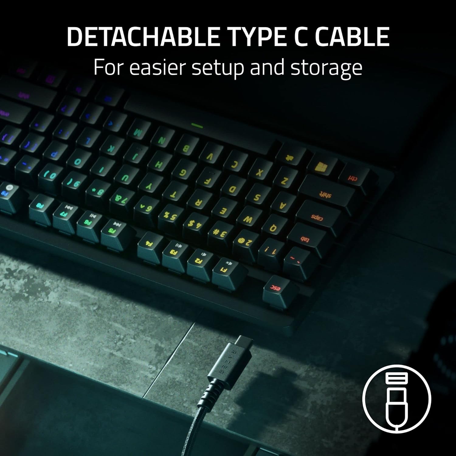 Razer Huntsman V2 TKL Tenkeyless Gaming Keyboard: Fast Clicky Optical Switches w/Quick Keystrokes & - AHW Store