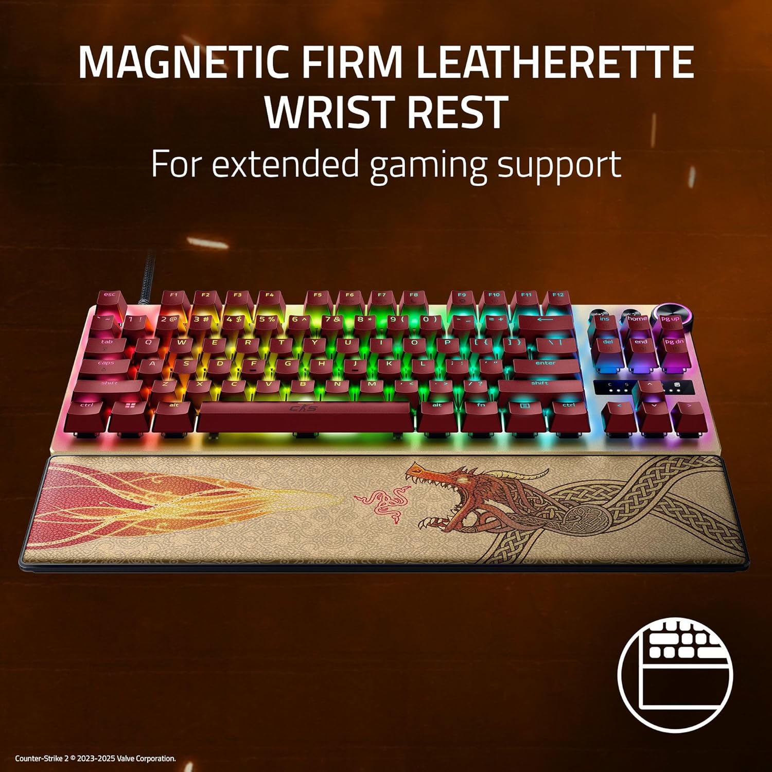 Razer Huntsman V3 Pro Tenkeyless Counter - Strike 2 Dragon Lore - Analogue optical TKL e - sports PC key - AHW Store