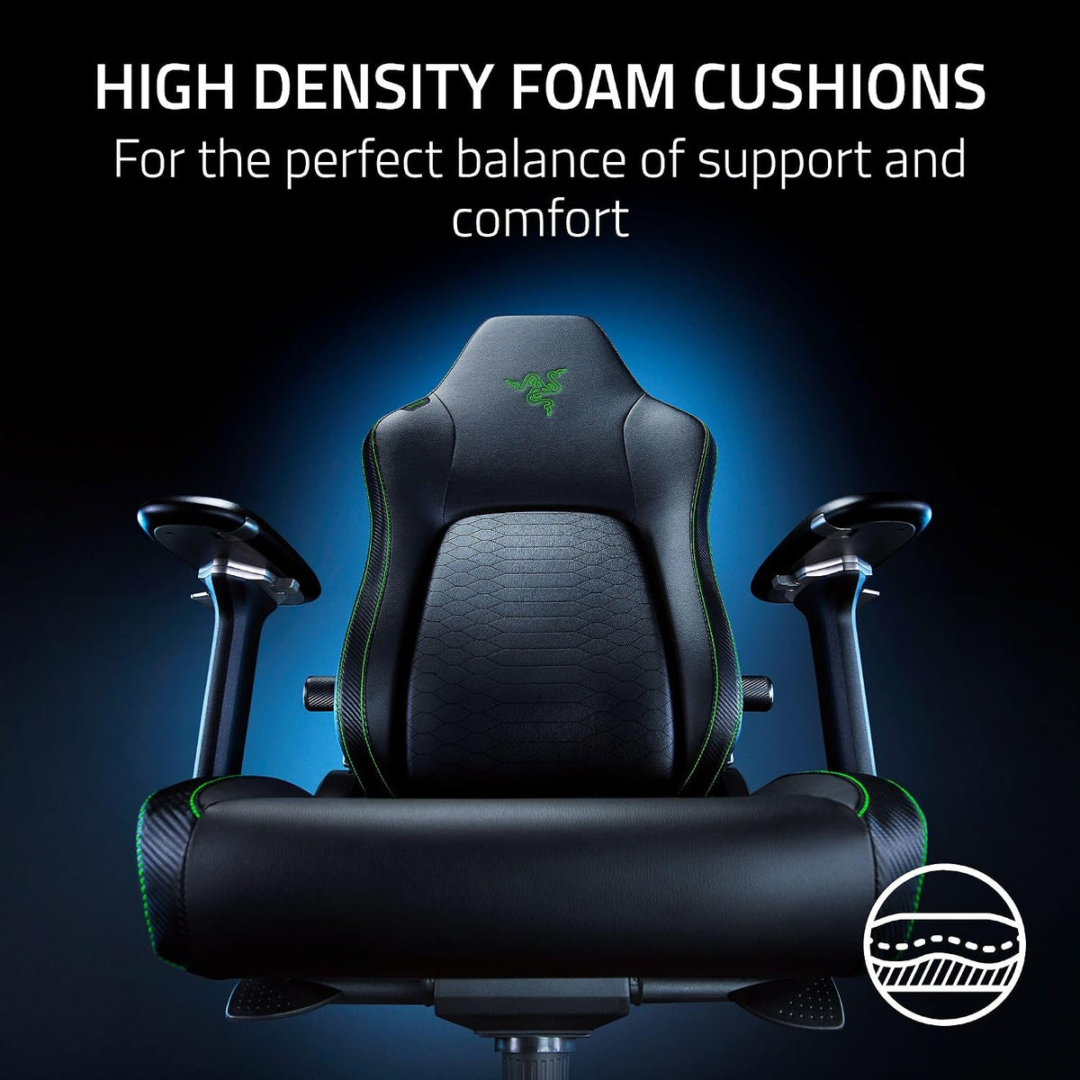 Razer ISKUR V2 Fabric Edition Gaming Chair Dark Gray - AHW Store