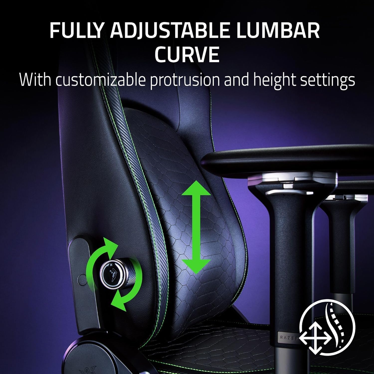 Razer Iskur V2 Gaming Chair Black/Green - AHW Store