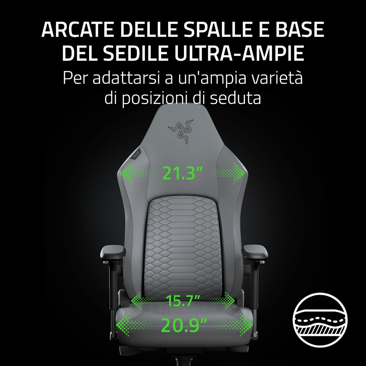 Razer Iskur V2 NewGen Gaming Chair Light Gray - AHW Store