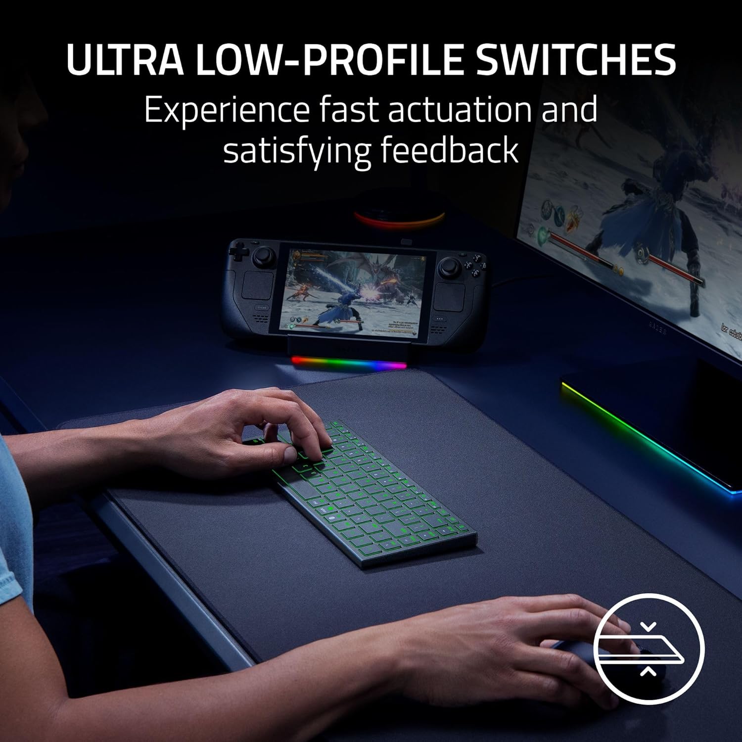 Razer Joro Portable Wireless Gaming Keyboard: Thin, Light, Compact - Chroma RGB - Low Profile Switch - AHW Store