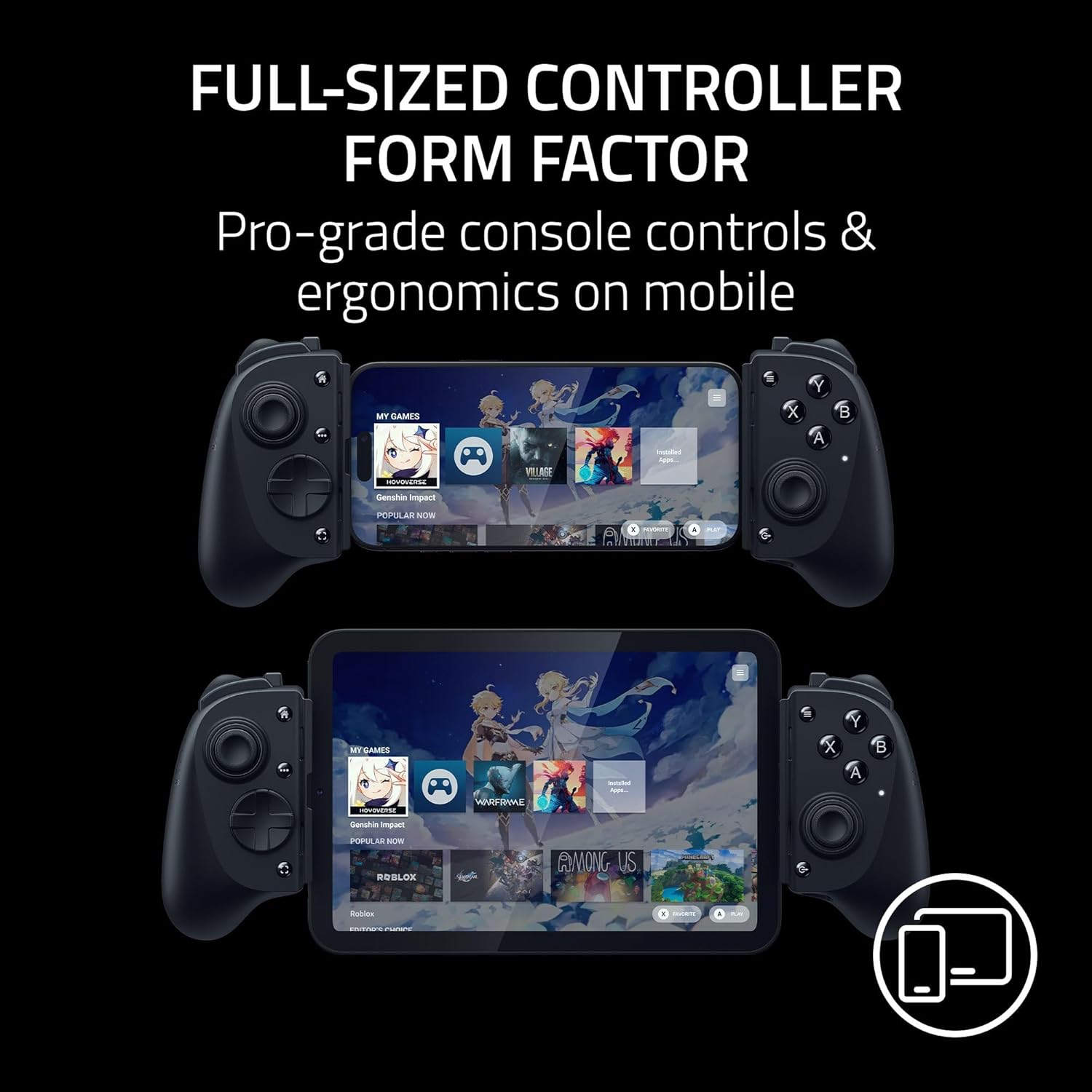 Razer Kishi V3 Pro - Full - Size Mobile Controller for iPhone, Android Smartphones and Tablets 8 Inch - AHW Store