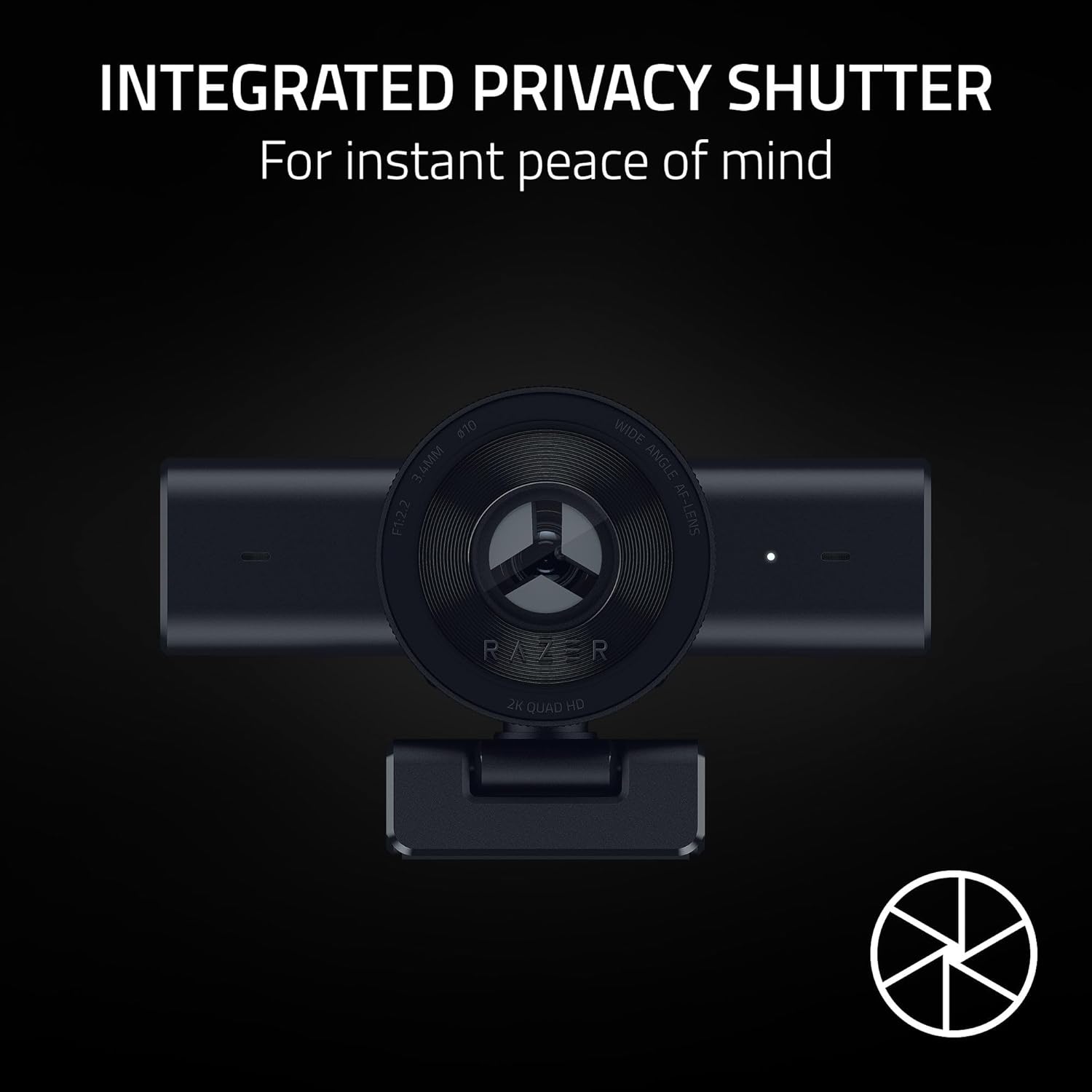 Razer Kiyo V2 X - Webcam Full HD 1080p, 60 FPS for Creators - Accurate Auto - Focus - Wide - Angle Lens - AHW Store