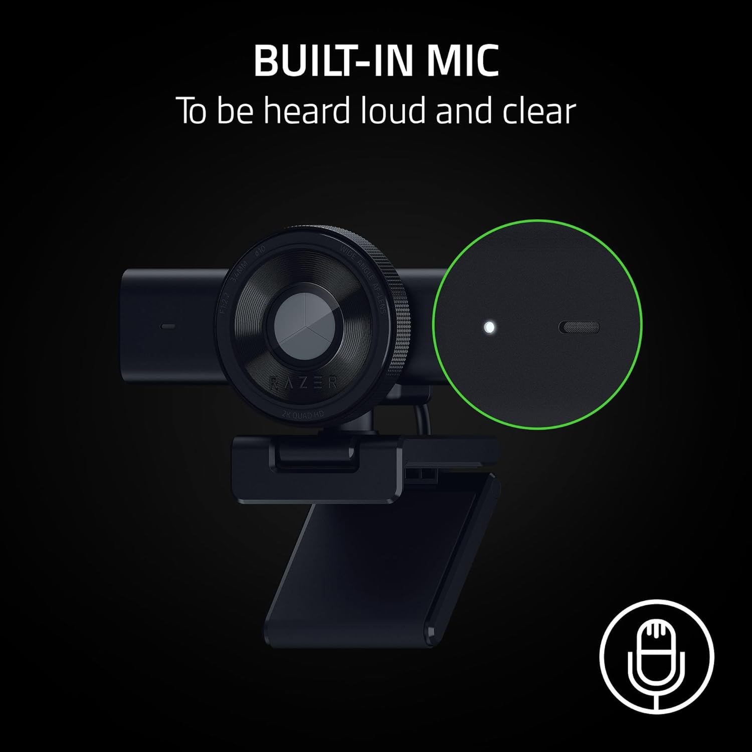 Razer Kiyo V2 X - Webcam Full HD 1080p, 60 FPS for Creators - Accurate Auto - Focus - Wide - Angle Lens - AHW Store