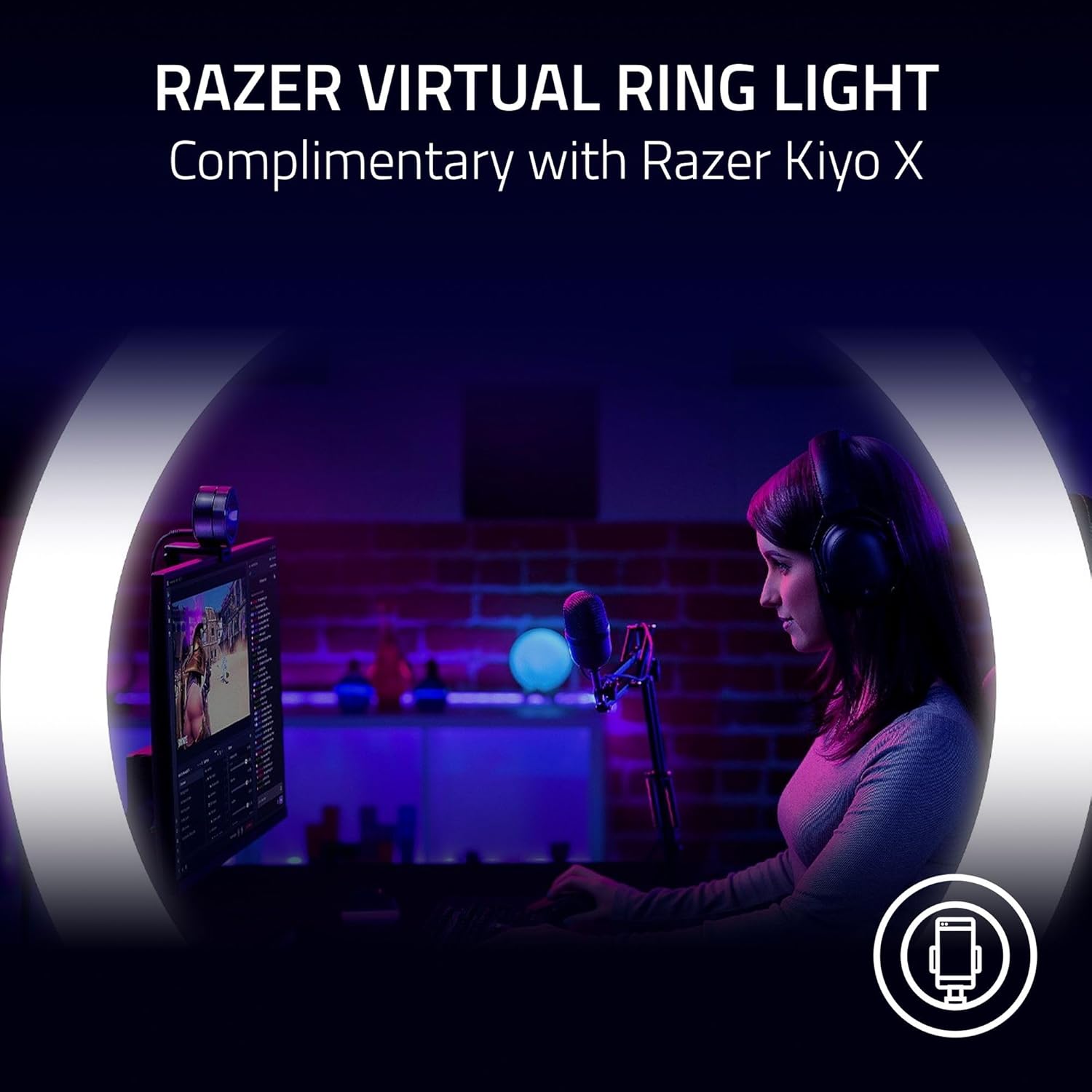 Razer Kiyo X - Full HD Streaming Webcam (1080p 30 FPS or 720p 60 FPS, Auto Focus, Plug & Play, Fully - AHW Store