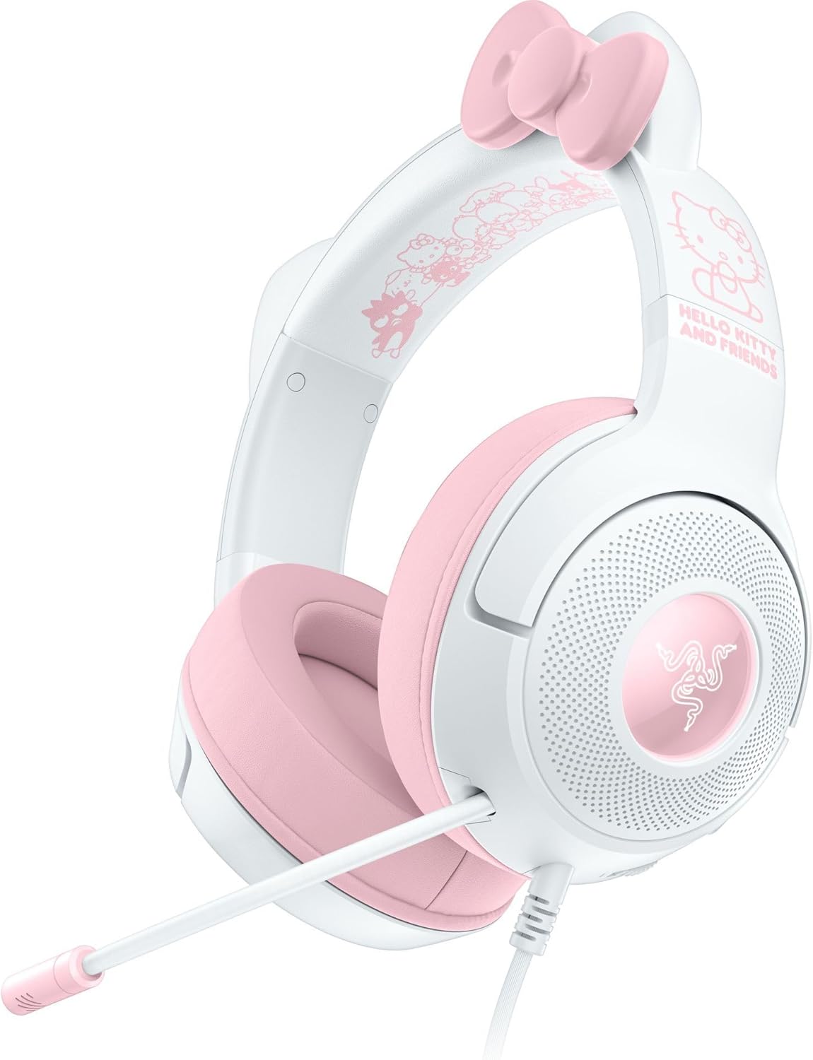 Razer Kraken Kitty V2 - USB Wired Gaming Headset with Hello Kitty Ears, Chroma RGB Stream Reactive L - AHW Store