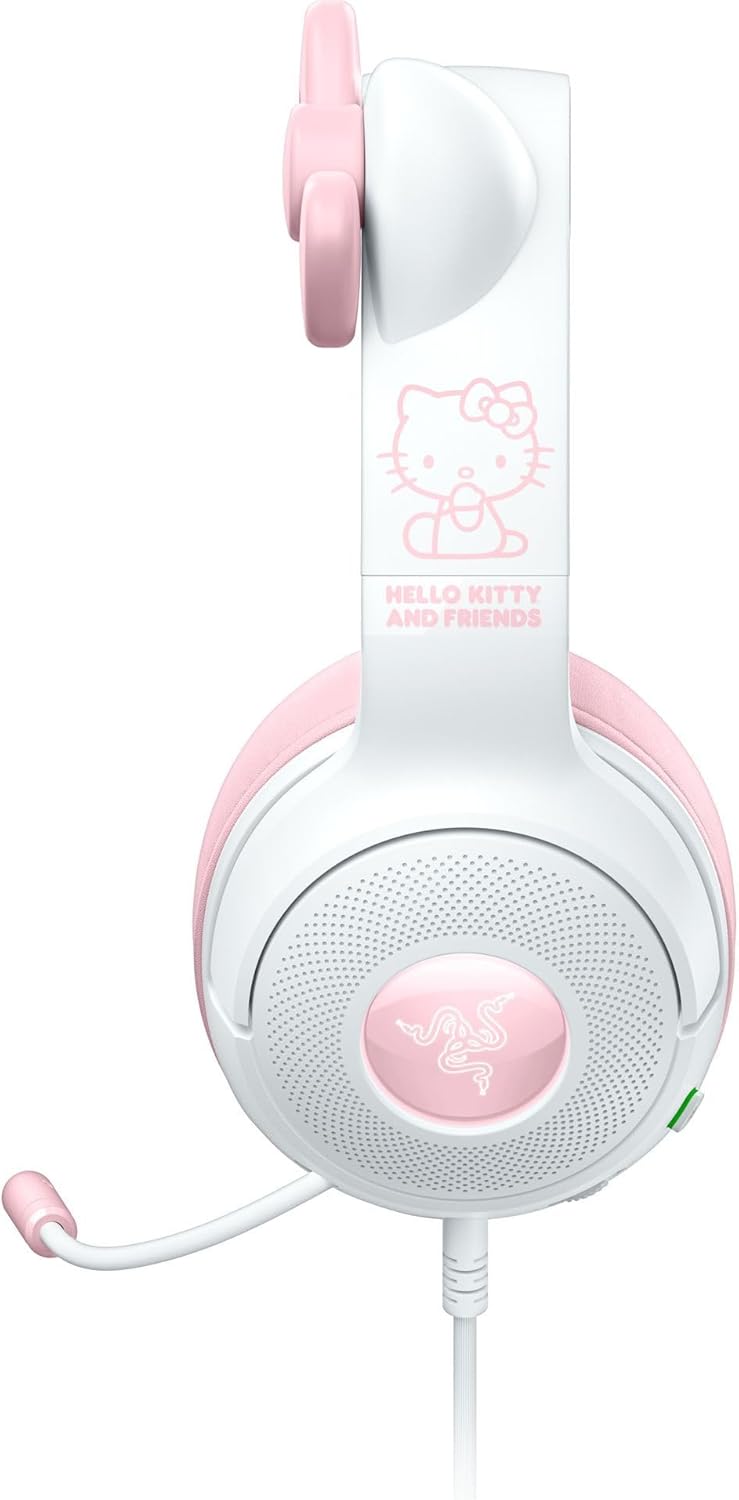 Razer Kraken Kitty V2 - USB Wired Gaming Headset with Hello Kitty Ears, Chroma RGB Stream Reactive L - AHW Store