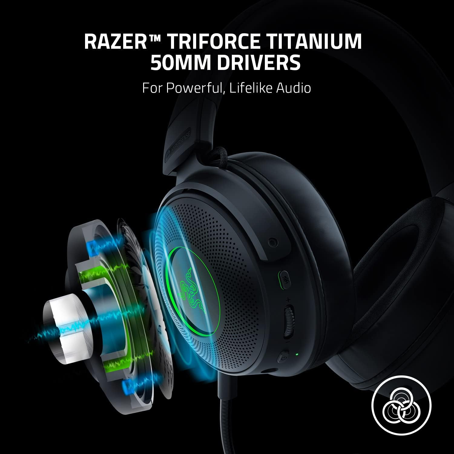 Razer Kraken V3 Pro HyperSense Wireless Steel Reinforced Headband Foam Cushions Earcups Gaming Heads - AHW Store