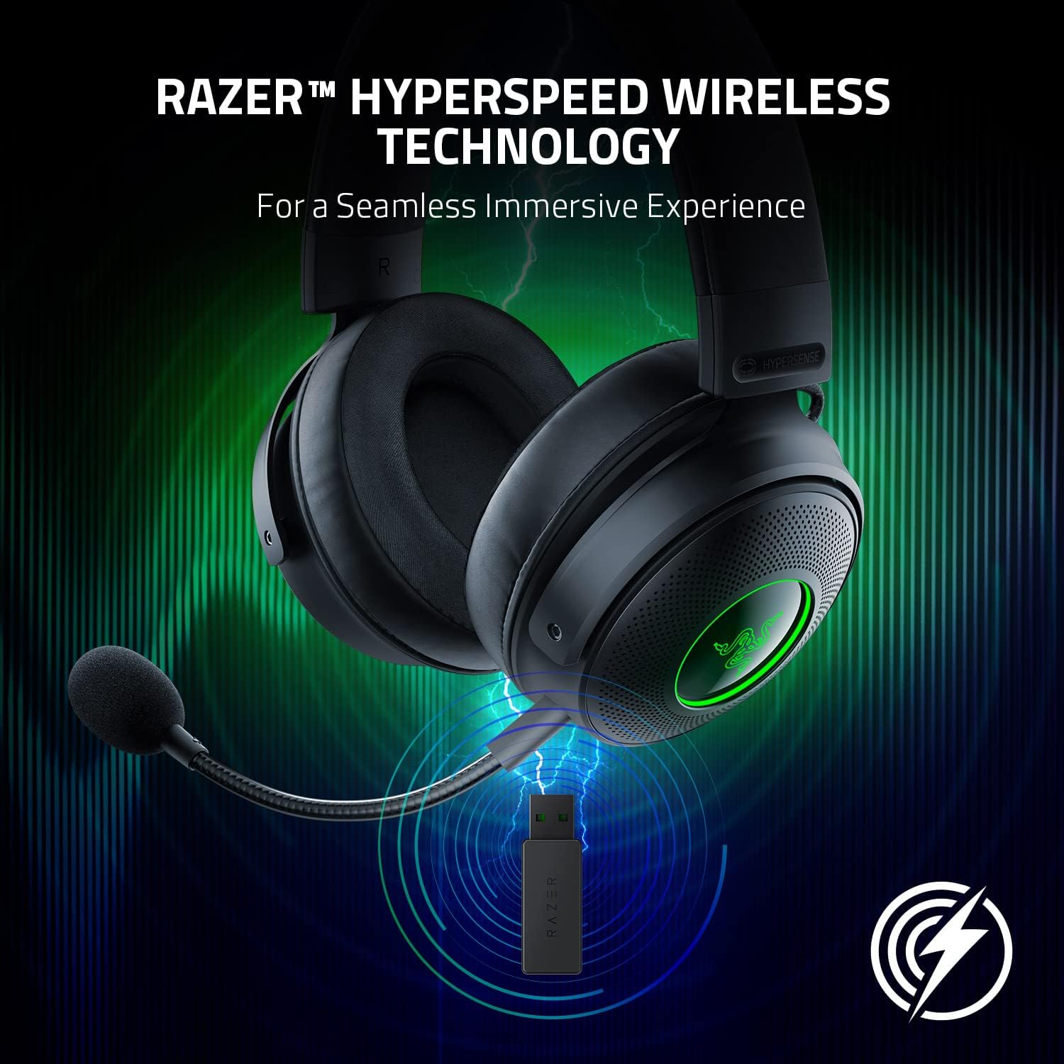 Razer Kraken V3 Pro HyperSense Wireless Steel Reinforced Headband Foam Cushions Earcups Gaming Heads - AHW Store