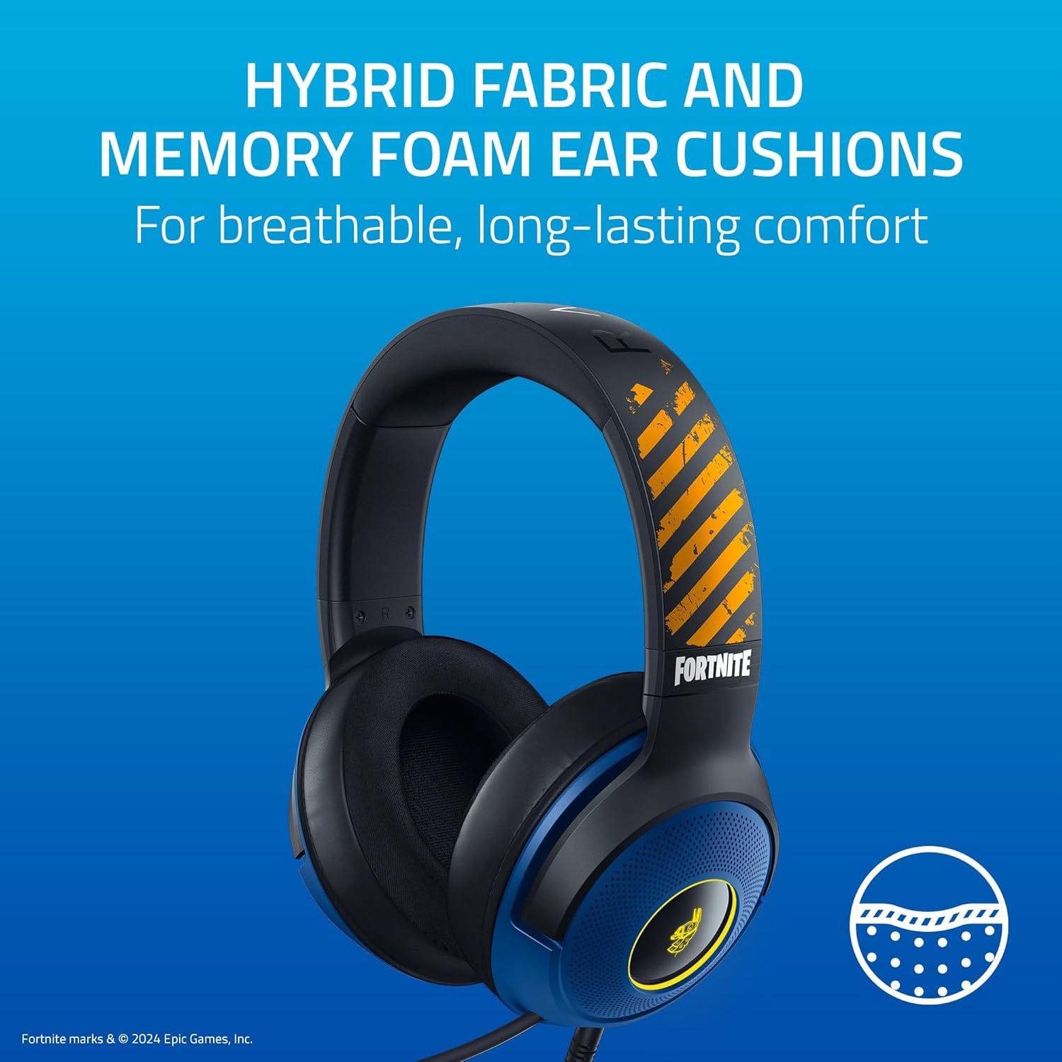Razer Kraken V3 X - Fortnite Edition Wired USB gaming headset (ultra - lightweight headphones, TriForc - AHW Store