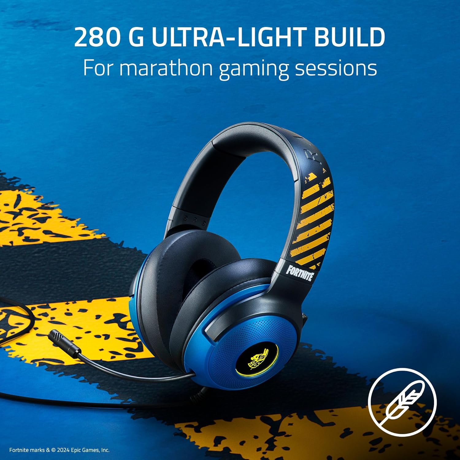 Razer Kraken V3 X - Fortnite Edition Wired USB gaming headset (ultra - lightweight headphones, TriForc - AHW Store