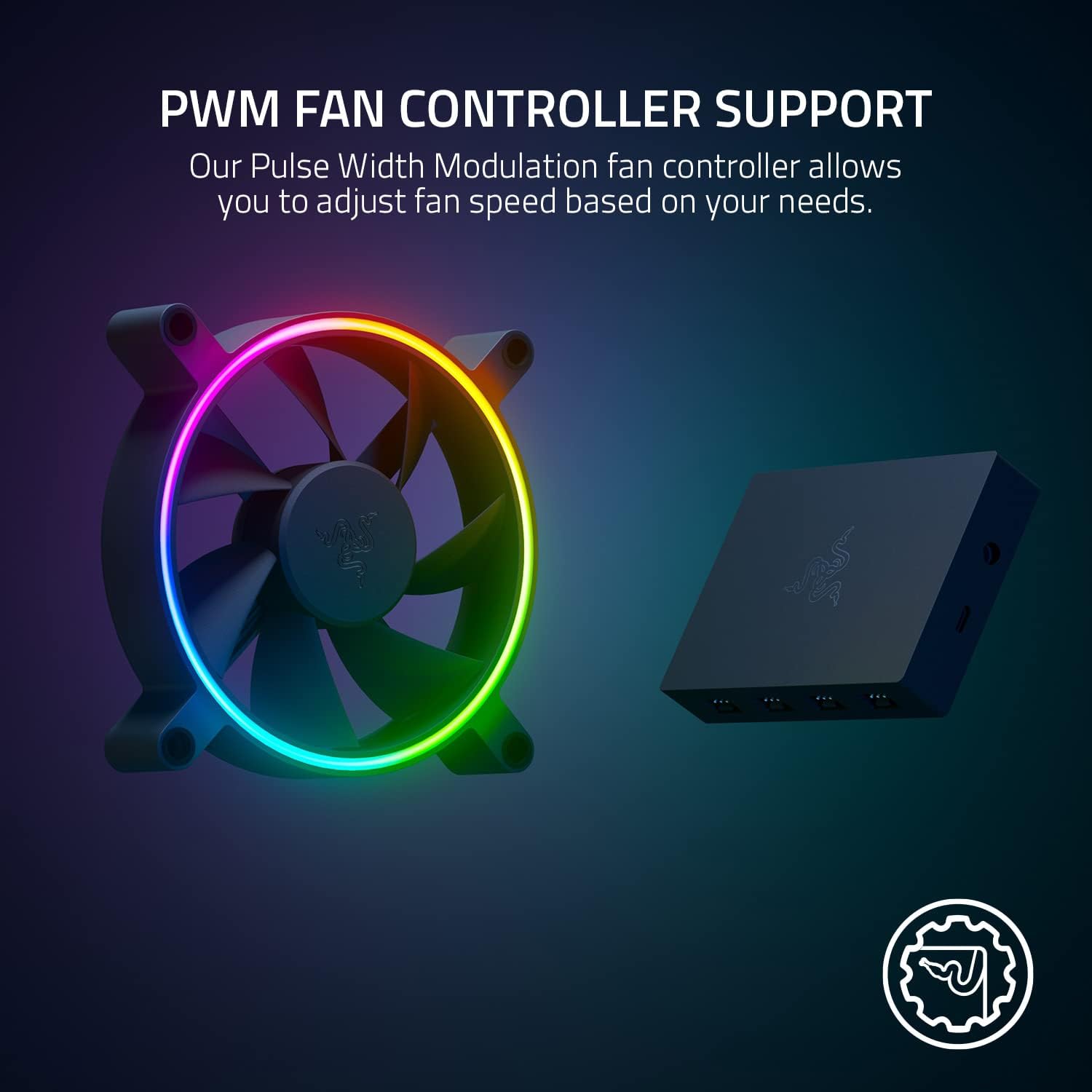 Razer Kunai Hydraulic 140MM aRGB PC Fan: Quiet, Powerful aRGB Fan - PWN Fan Controller Support - Pow - AHW Store
