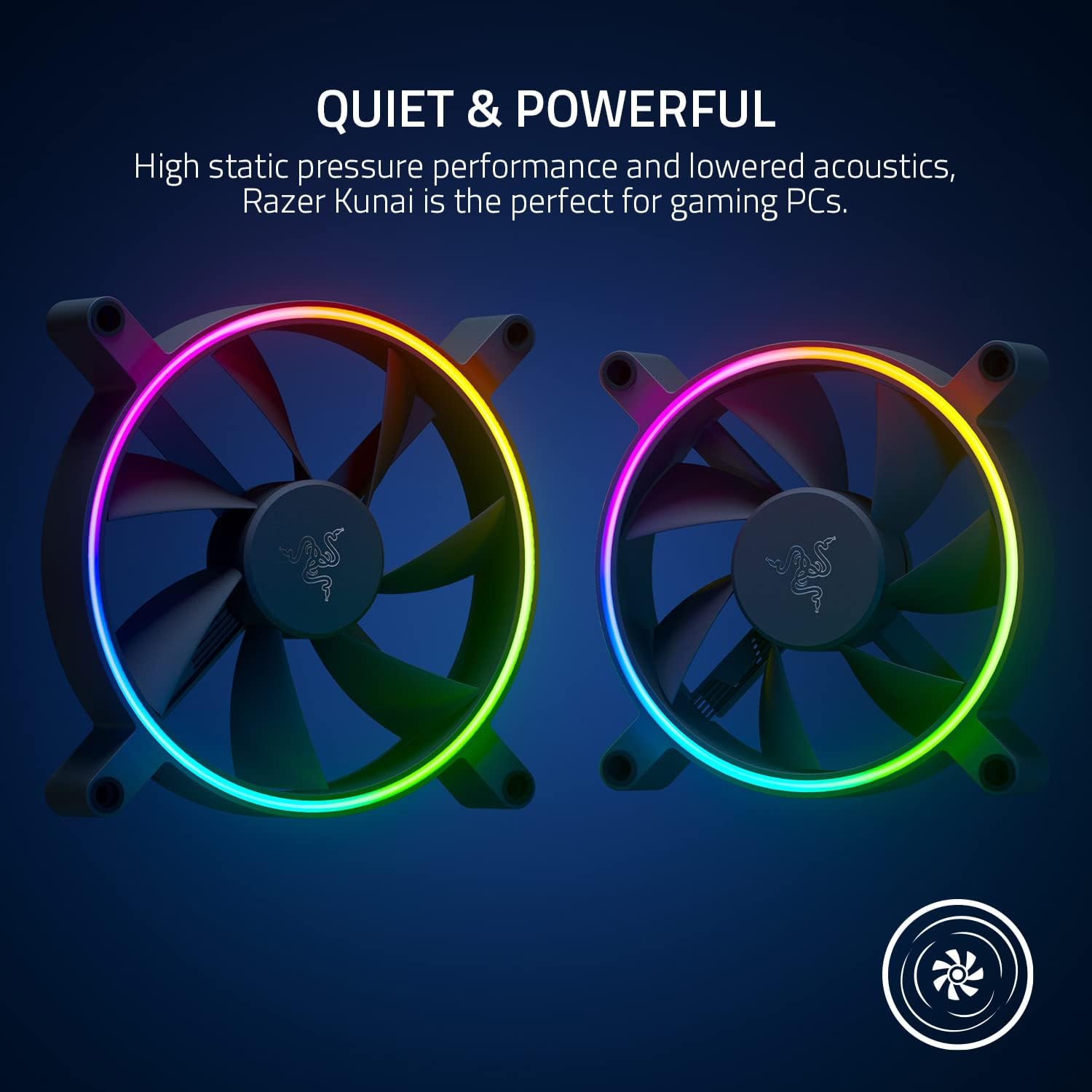 Razer Kunai Hydraulic 140MM aRGB PC Fan: Quiet, Powerful aRGB Fan - PWN Fan Controller Support - Pow - AHW Store