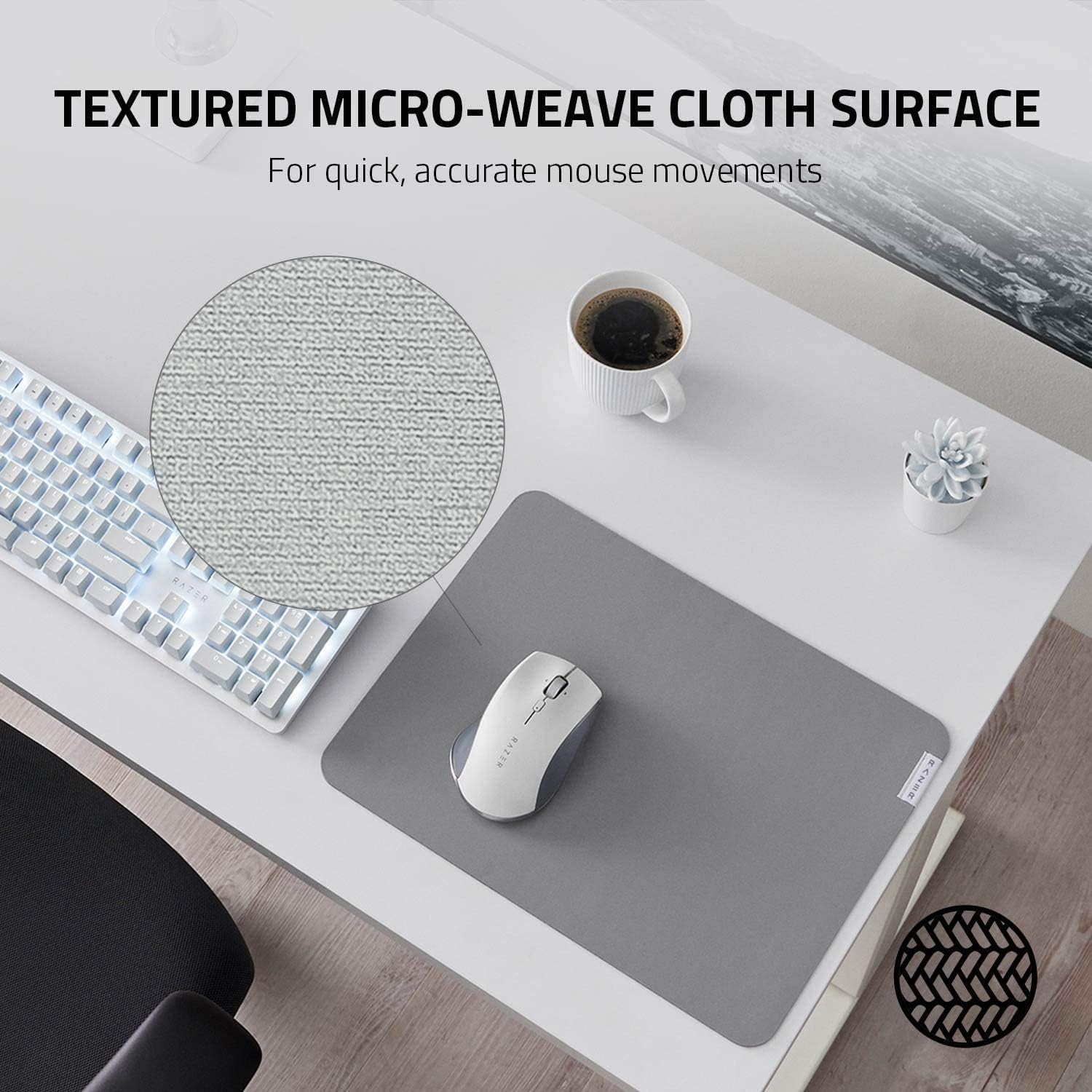 Razer Pro Glide Soft Productivity Mouse Pad Mat Anti Slip Cloth Surface Grey - AHW Store