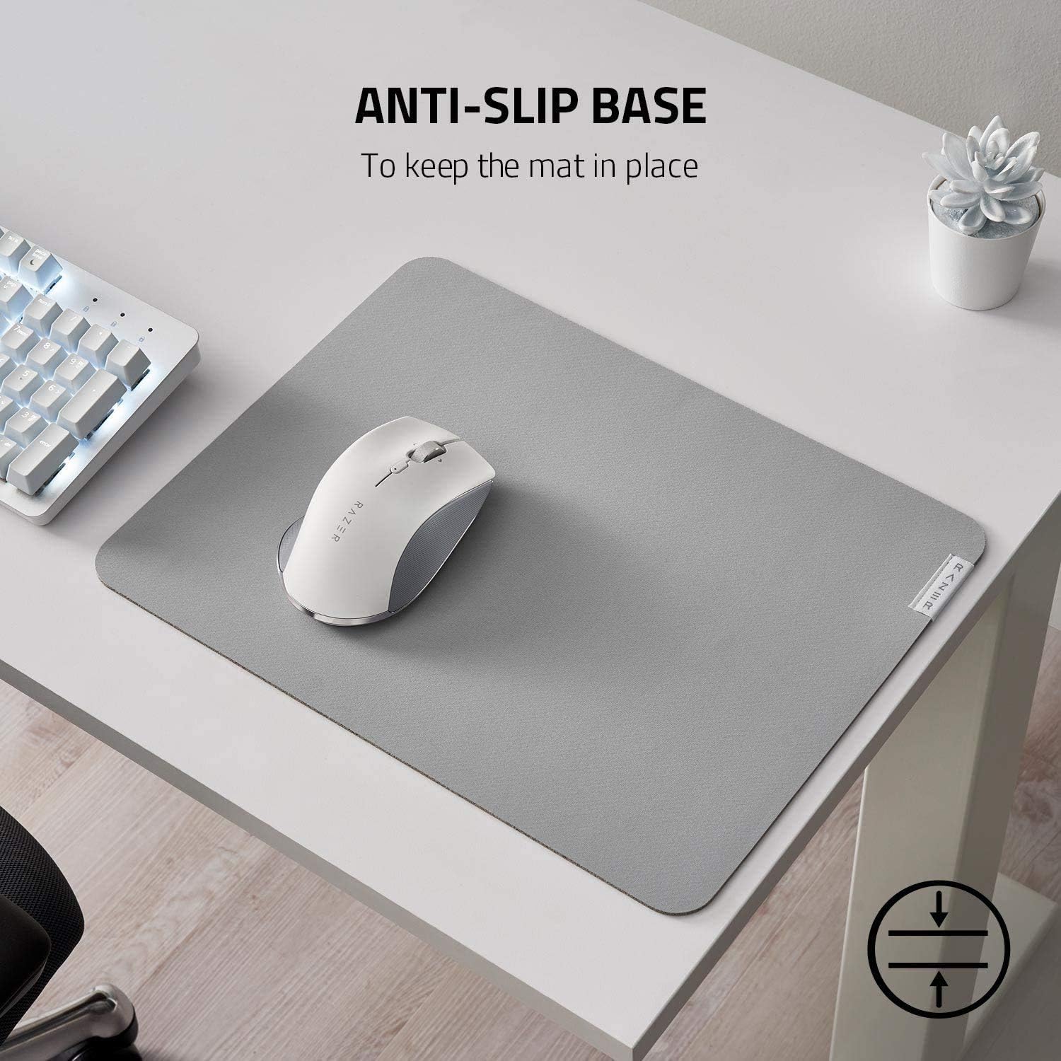 Razer Pro Glide Soft Productivity Mouse Pad Mat Anti Slip Cloth Surface Grey - AHW Store