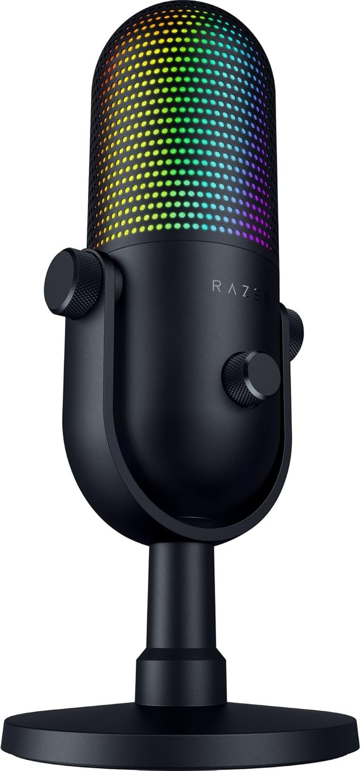 Razer Seiren V3 Chroma - RGB USB Microphone with Tap - to - Mute (Stream and Game Reactive Lighting, Sup - AHW Store