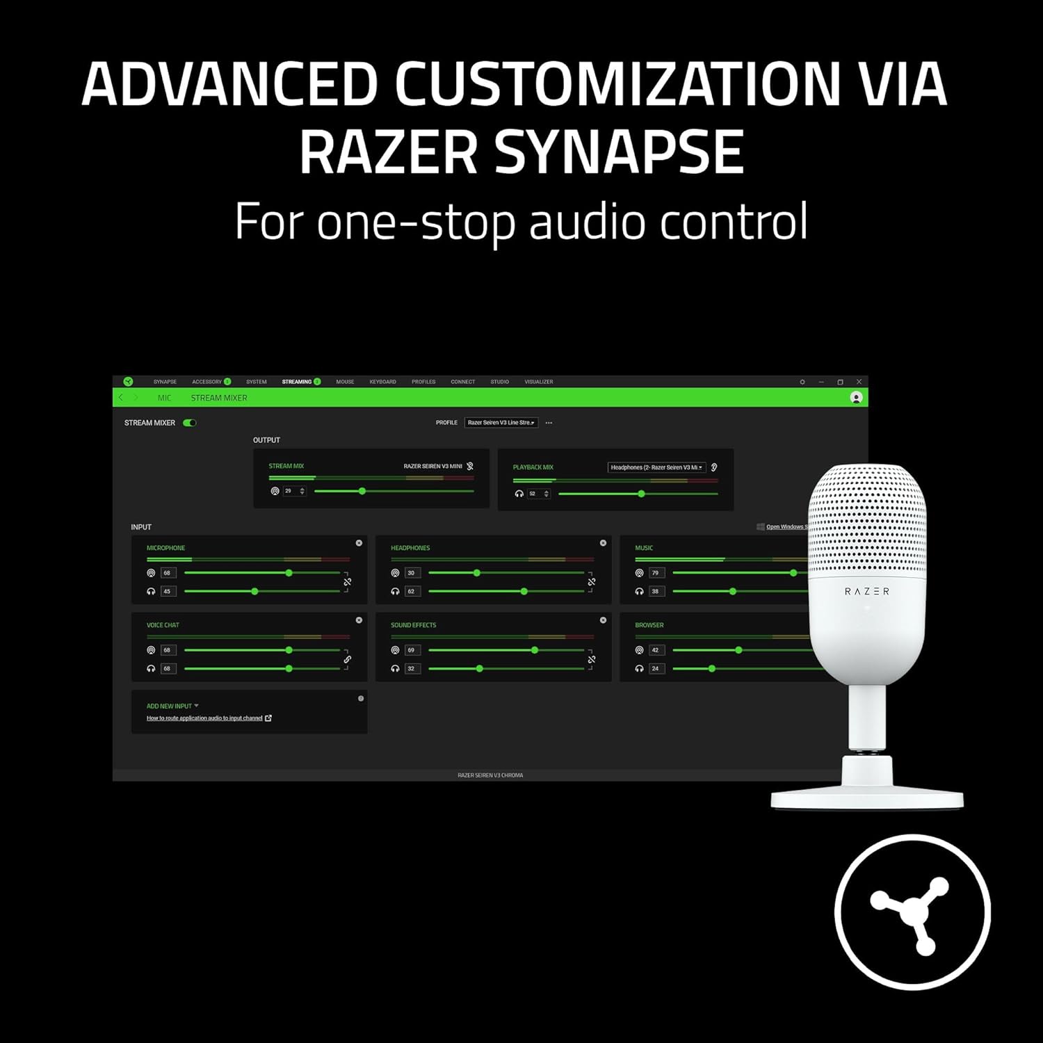 Razer Seiren V3 Mini - Ultra - compact USB Microphone (14 mm Condenser Mic, Supercardioid Pickup Patte - AHW Store