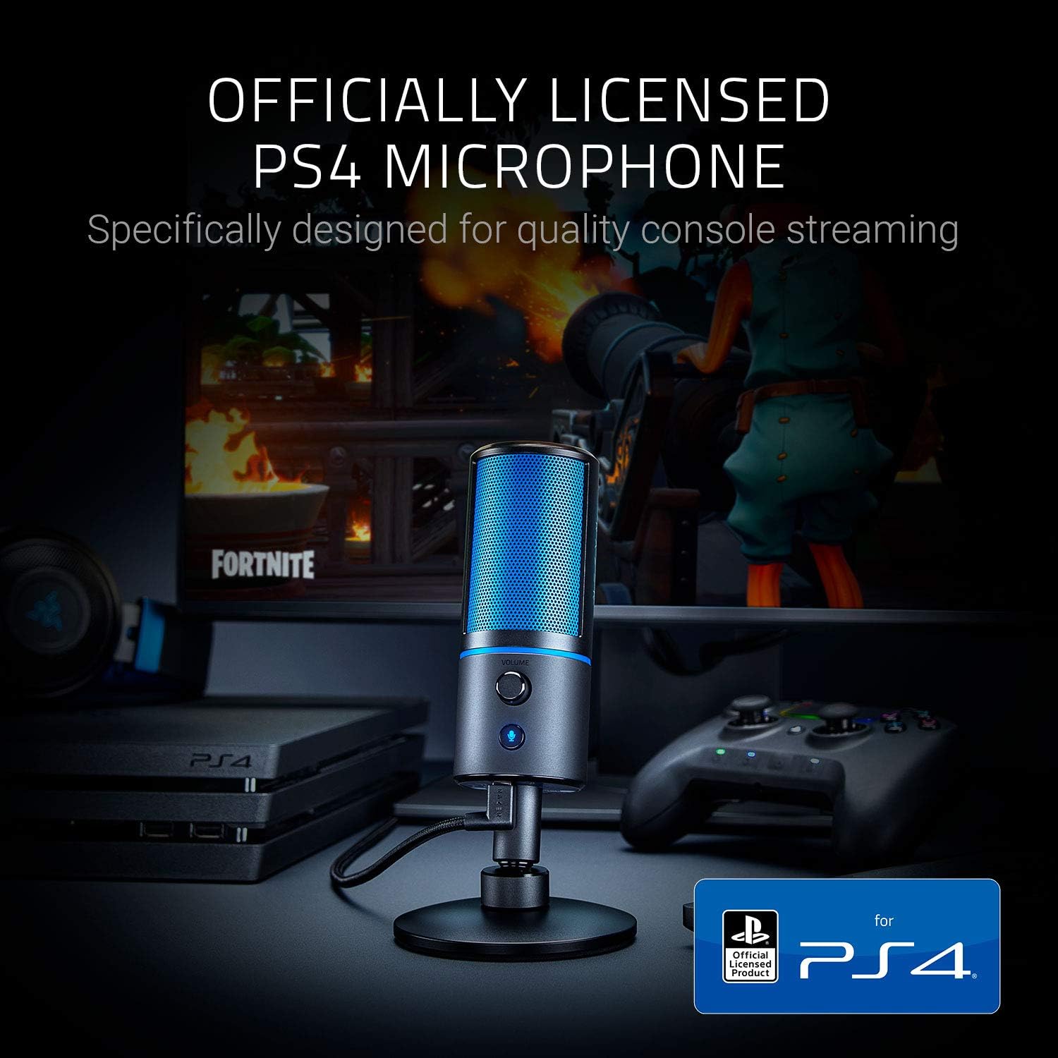 Razer Seiren X for PlayStation - USB Condenser Microphone for Streaming on the PS4 and PS5 (Compact - AHW Store