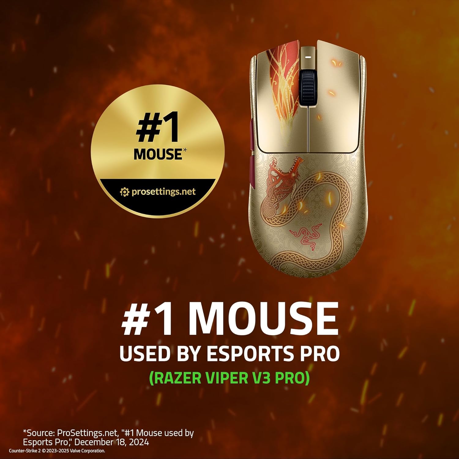 Razer Viper V3 Pro CS2 Dragon Lore Mouse - AHW Store