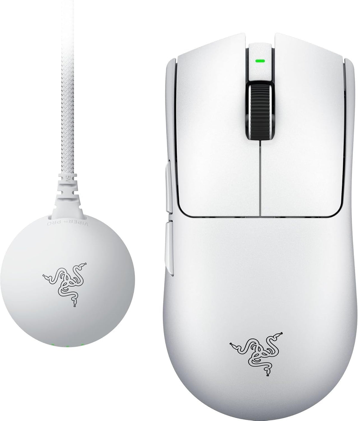 Razer Viper V4 Pro - Wireless Balanced E-Sports Gaming Mouse - Ultralight 50g - HyperSpeed Gen-2 up to 8 kHz Polling - Focus Pro 50K Sensor - Optical Scroll Wheel - PC/Mac White - AHW Store