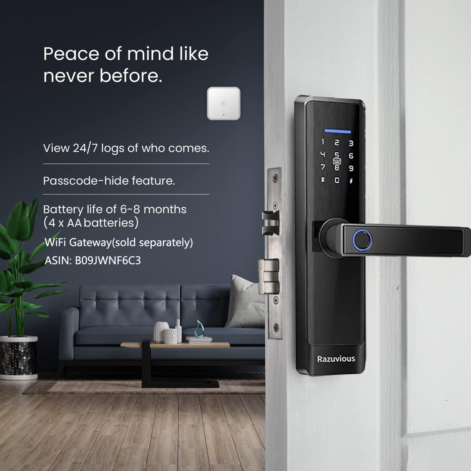 Razuvious Smart Fingerprint Bluetooth Lock - AHW Store