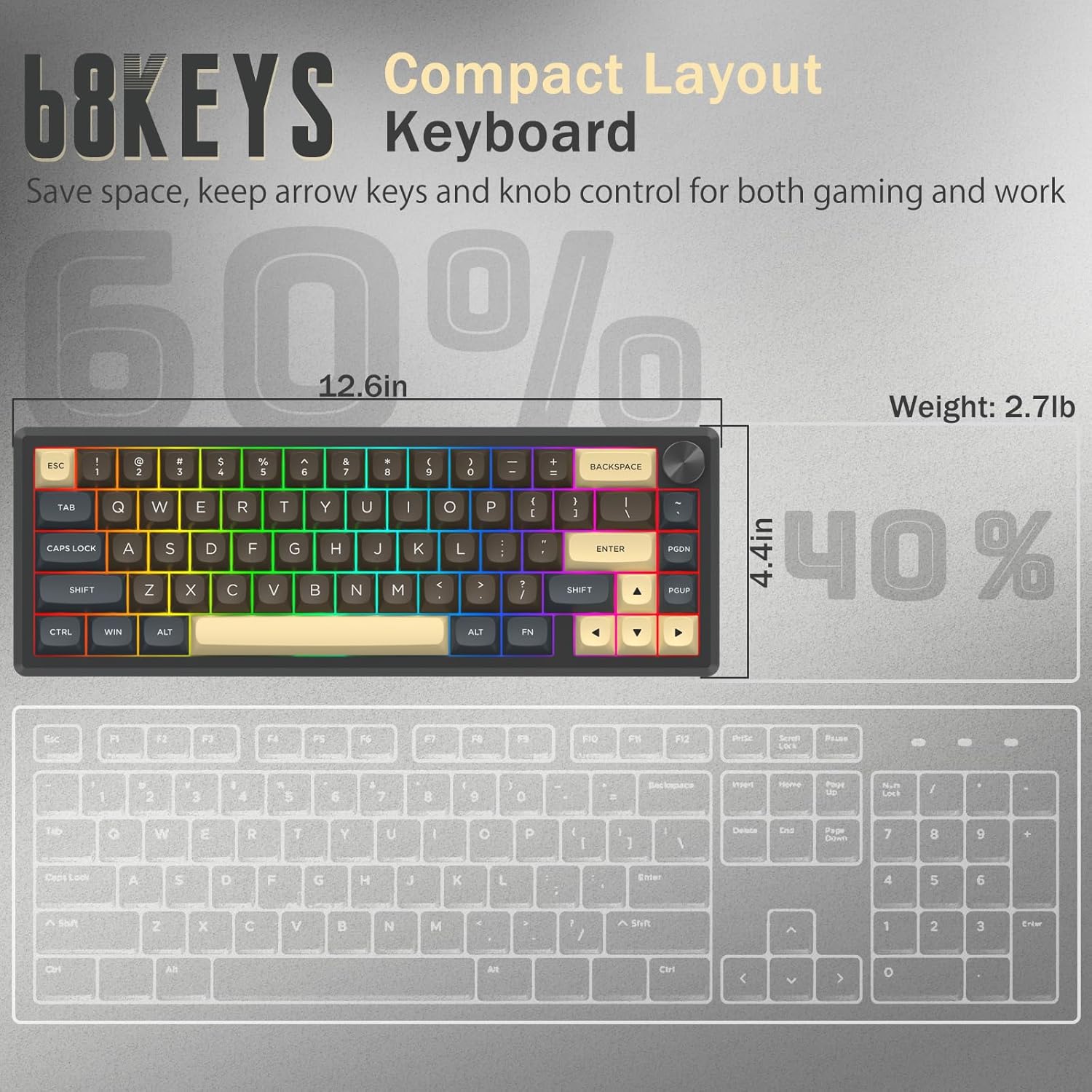 Redragon 60% Wireless Mechanical Keyboard - AHW Store