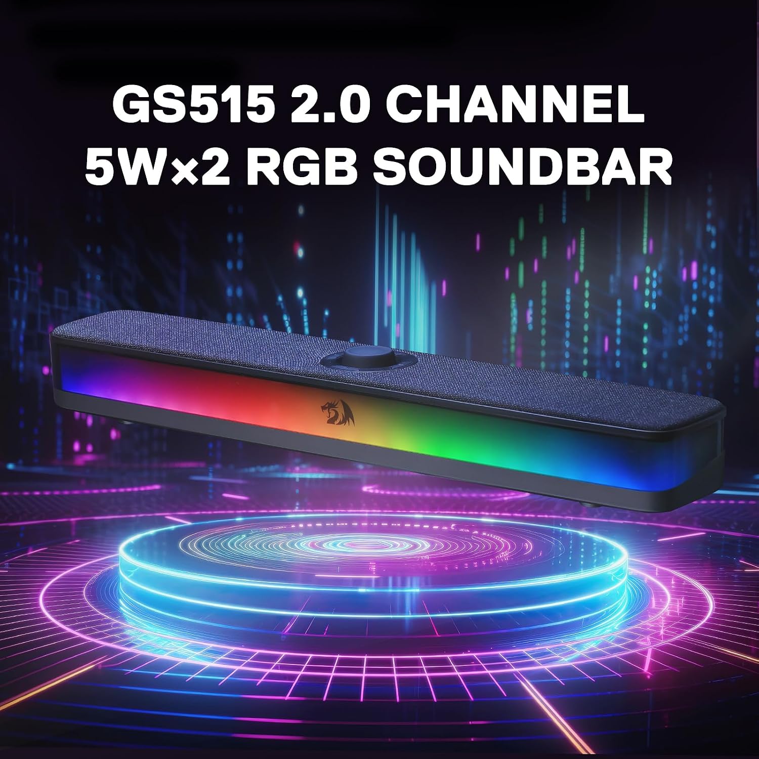 Redragon GS515 RGB Desktop Soundbar - AHW Store