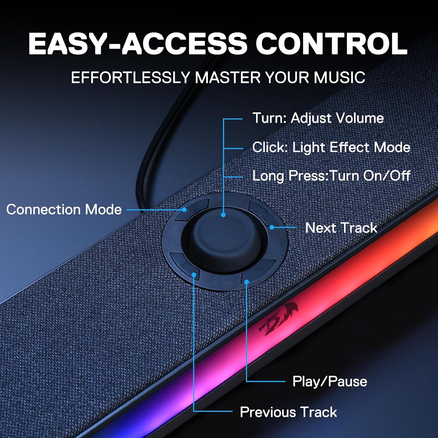 Redragon GS515 RGB Desktop Soundbar - AHW Store