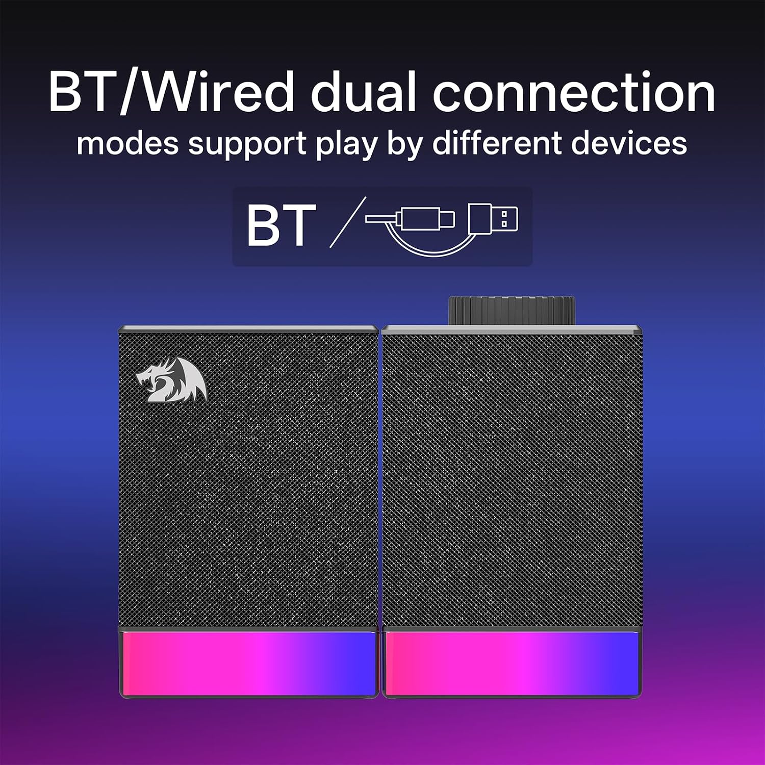 Redragon GS517 RGB 2.0 Stereo Speakers - AHW Store