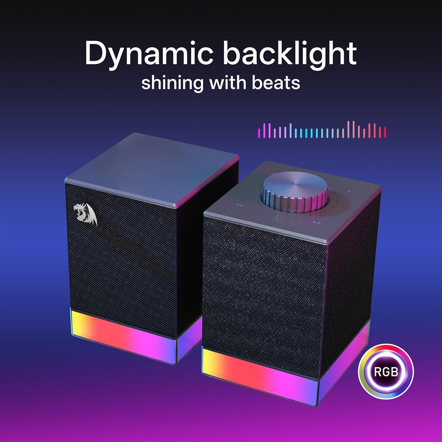 Redragon GS517 RGB 2.0 Stereo Speakers - AHW Store