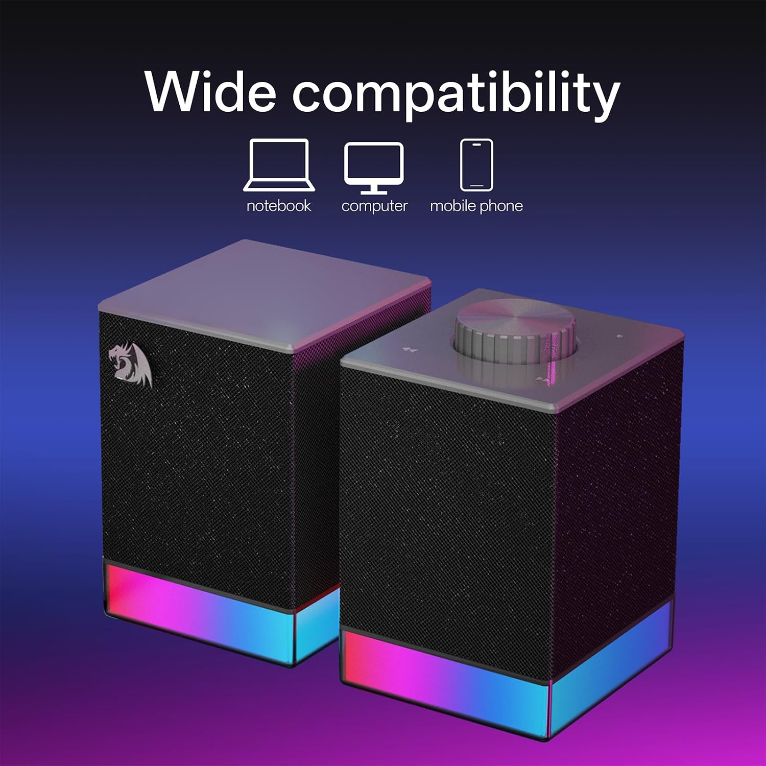 Redragon GS517 RGB 2.0 Stereo Speakers - AHW Store