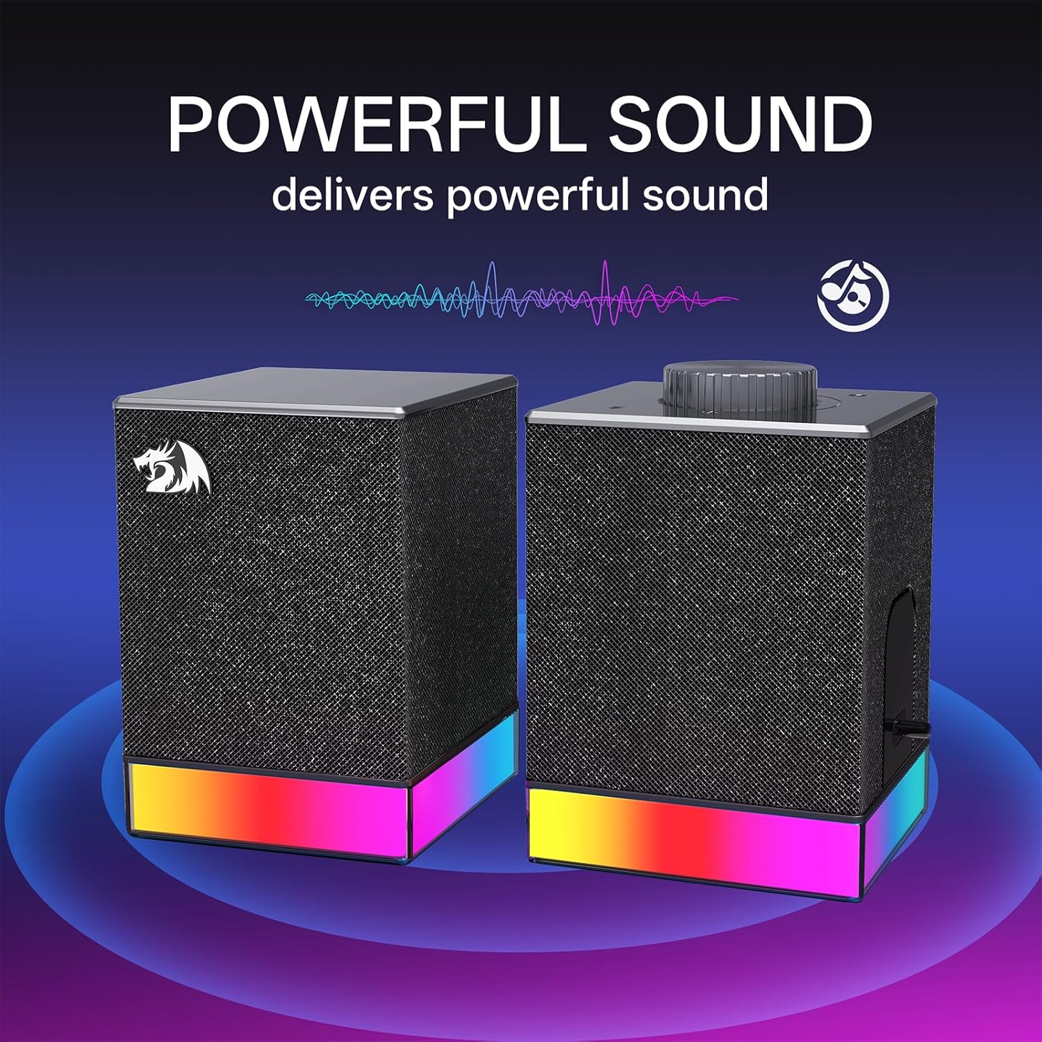 Redragon GS517 RGB 2.0 Stereo Speakers - AHW Store
