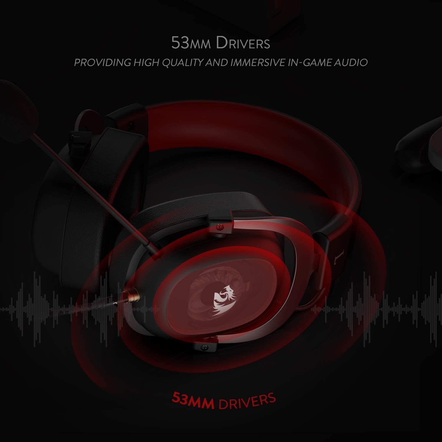 Redragon h510 zeus wired gaming headset - 7.1 surround sound - memory foam ear pads - 53mm drivers - AHW Store