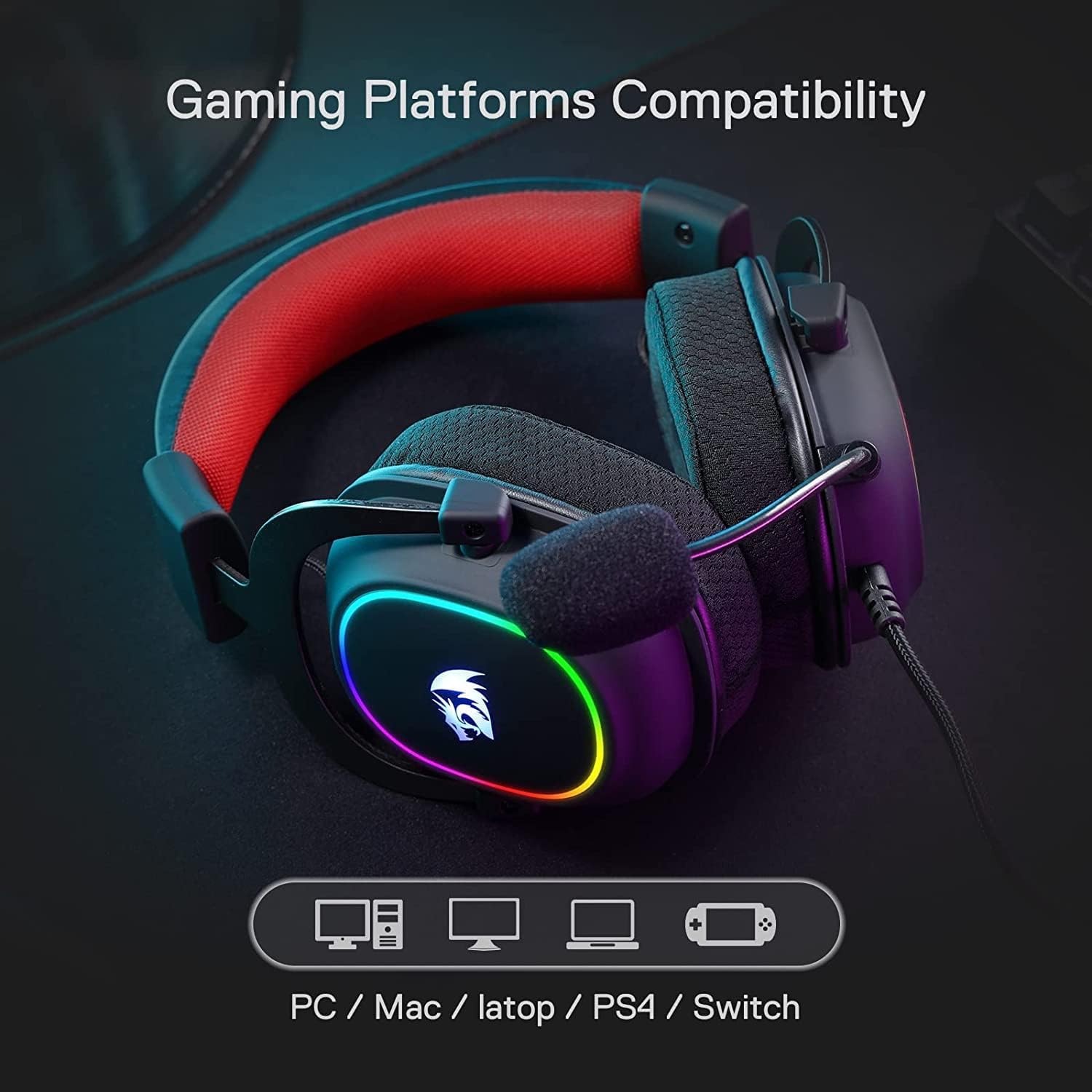 Redragon H510 Zeus - X RGB Wired Gaming Headset - 7.1 Surround Sound - 53MM Audio Drivers in Memory Fo - AHW Store