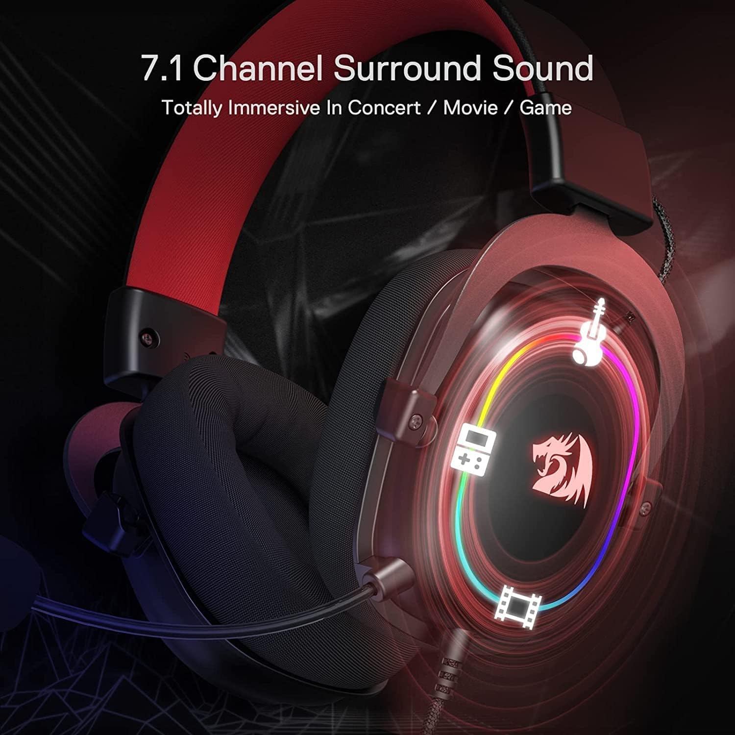 Redragon H510 Zeus - X RGB Wired Gaming Headset - 7.1 Surround Sound - 53MM Audio Drivers in Memory Fo - AHW Store