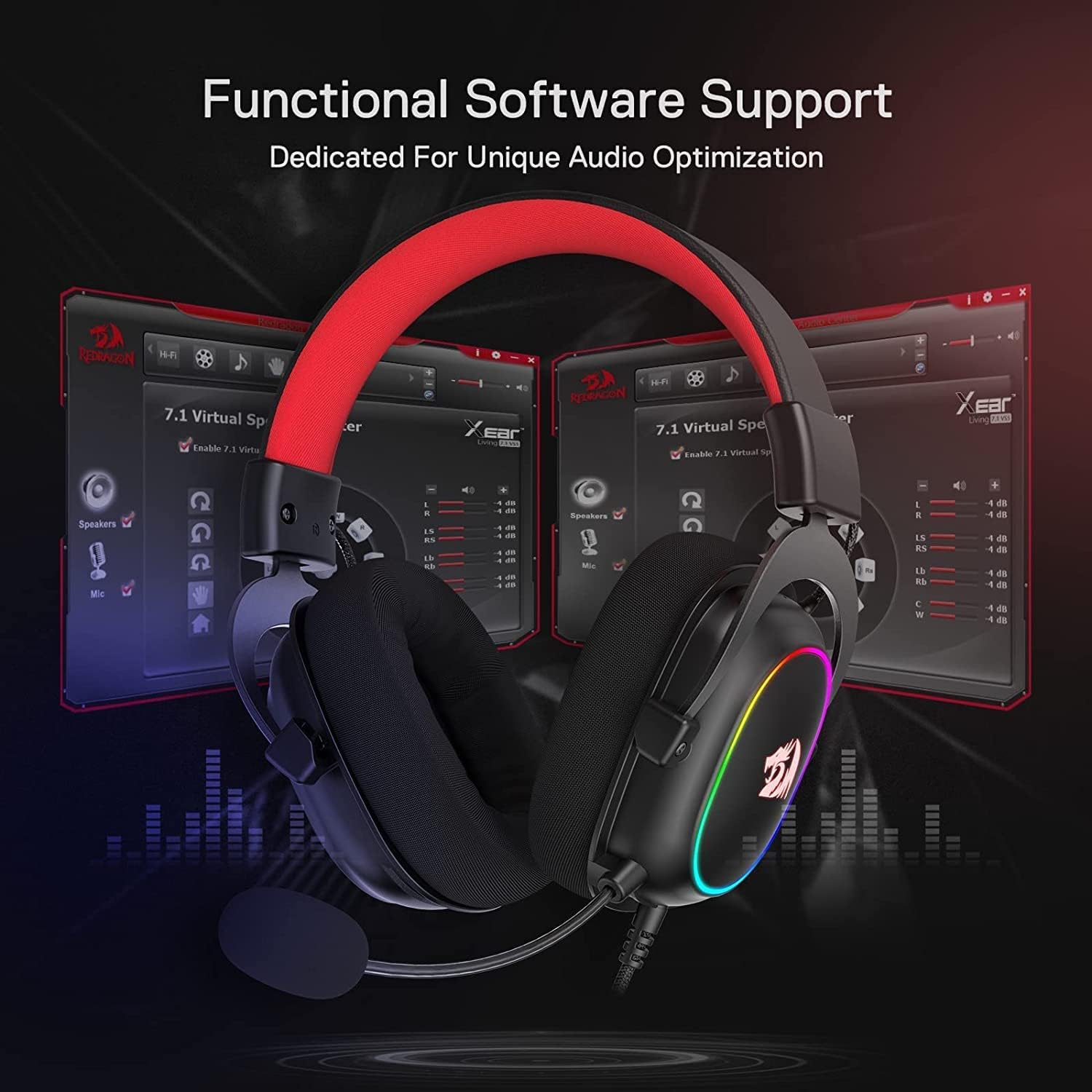 Redragon H510 Zeus - X RGB Wired Gaming Headset - 7.1 Surround Sound - 53MM Audio Drivers in Memory Fo - AHW Store