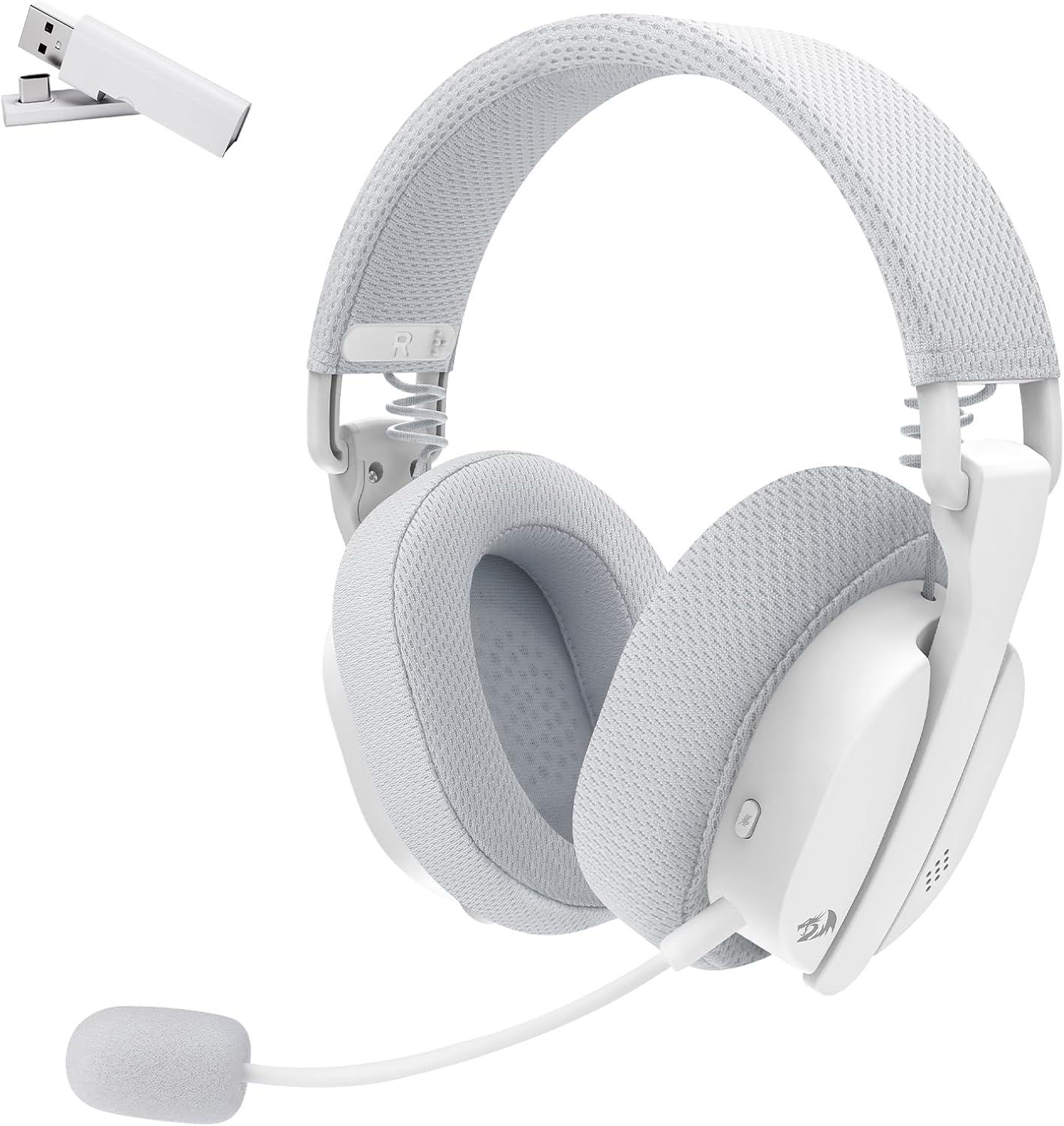 Redragon H888 Wireless Gaming Headset with 7.1 Surround Sound, Tri - Mode Gaming Headphones, 168G Ligh - AHW Store