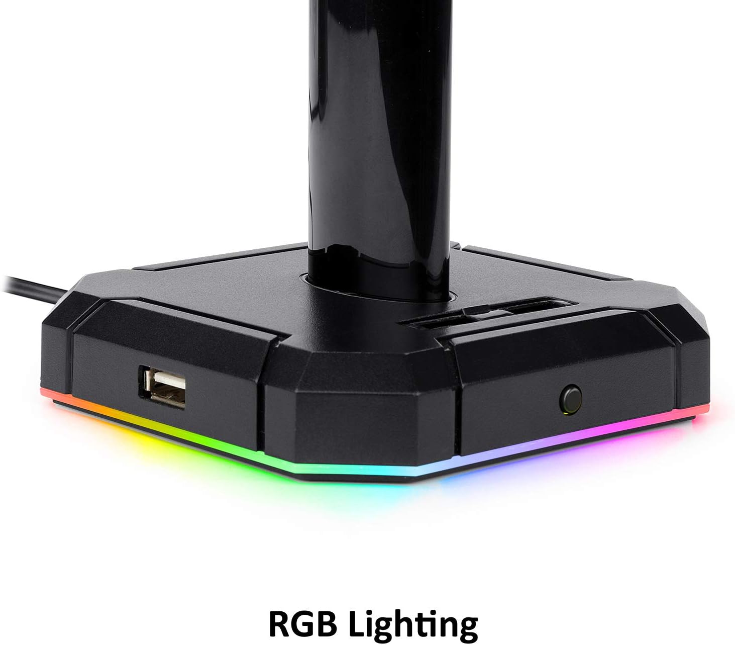 Redragon HA300 SCEPTER Pro RGB Backlit Gaming Headphone Stand with 10 RGB Lighting Modes and 4 USB P - AHW Store