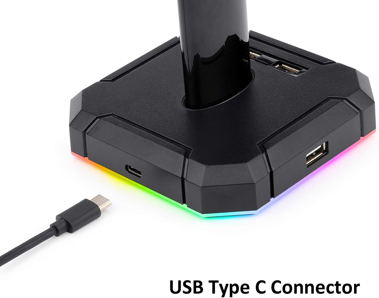 Redragon HA300 SCEPTER Pro RGB Backlit Gaming Headphone Stand with 10 RGB Lighting Modes and 4 USB P - AHW Store