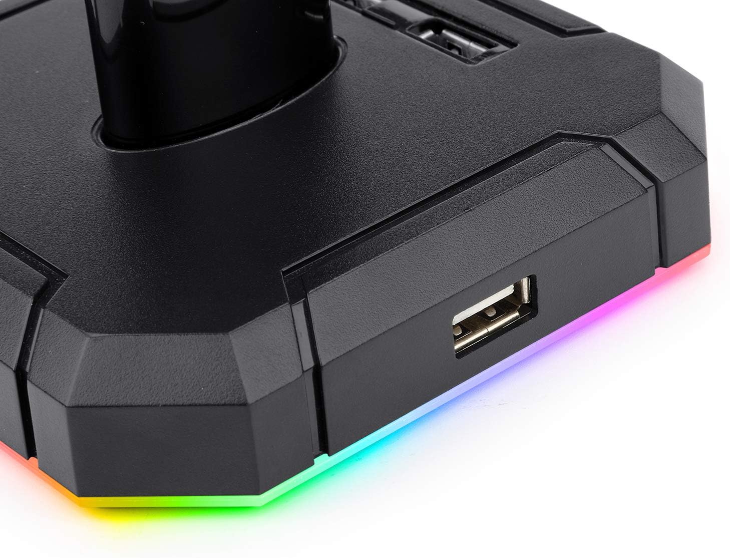Redragon HA300 SCEPTER Pro RGB Backlit Gaming Headphone Stand with 10 RGB Lighting Modes and 4 USB P - AHW Store