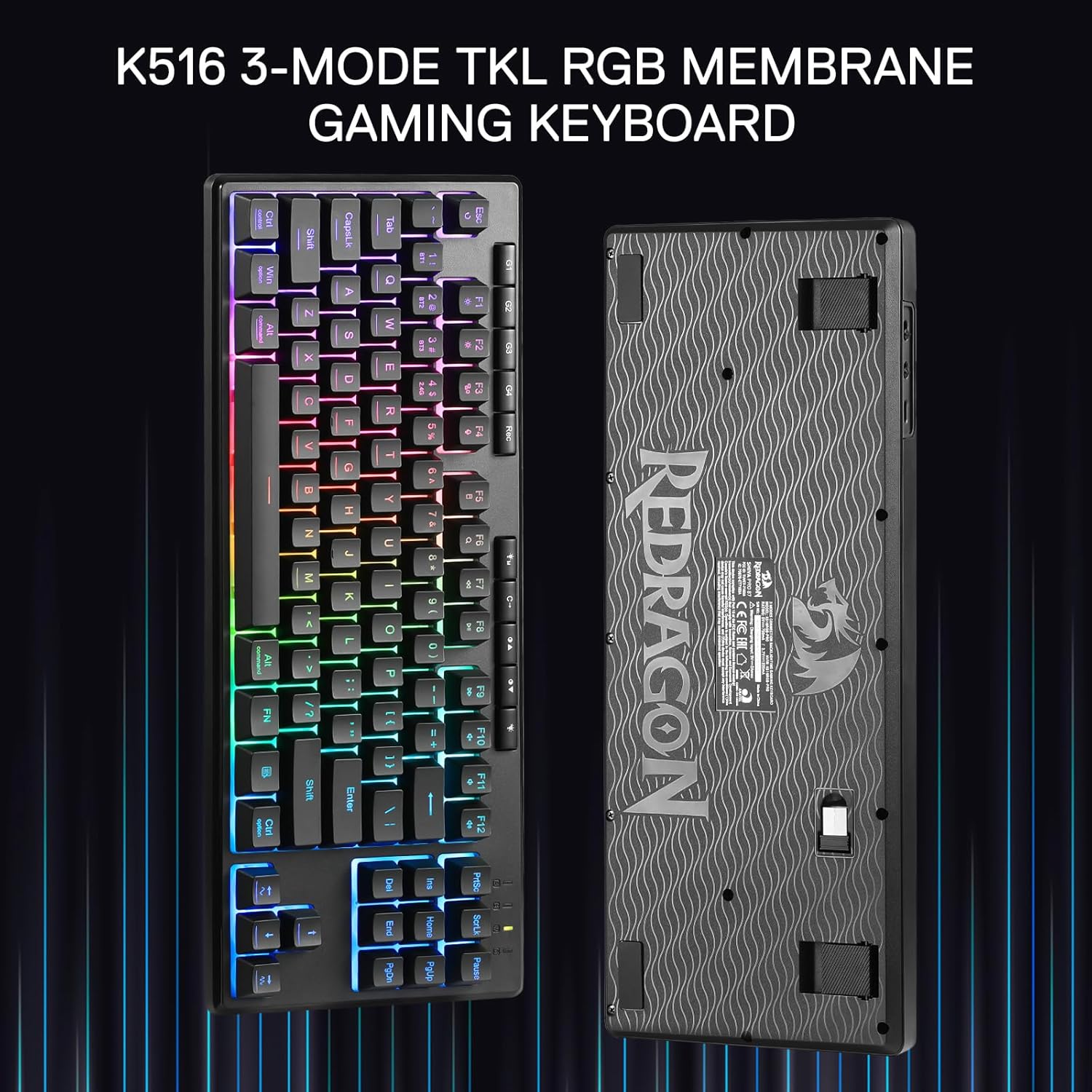 Redragon K516 PRO Shiva TKL RGB Wireless Keyboard - AHW Store