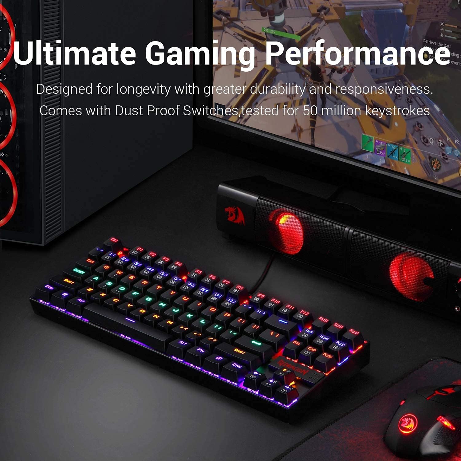 Redragon K552 KUMARA Blue Mechanical Keyboard - AHW Store