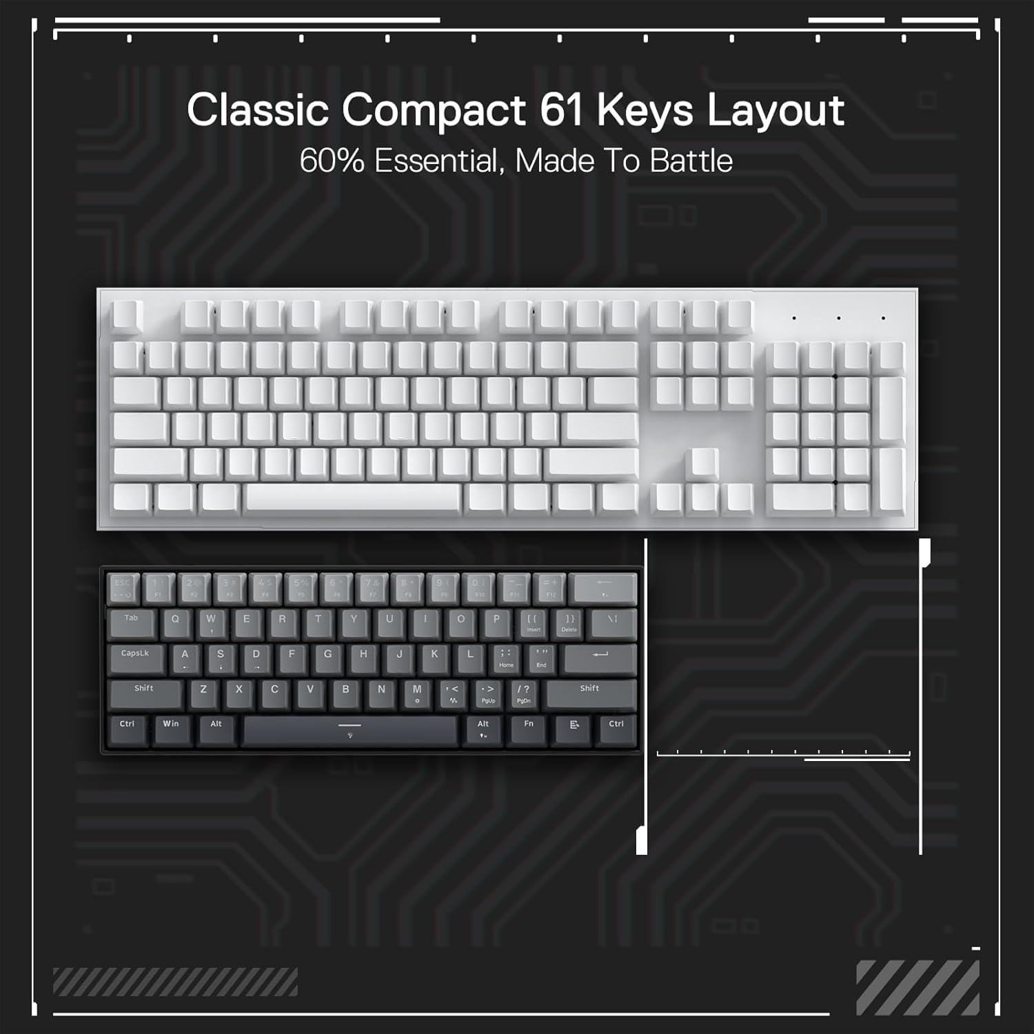 Redragon K617 Fast Shutter Release Gaming Keyboard, 60% Wired Mechanical Keyboard with 61 Keys, Spec - AHW Store
