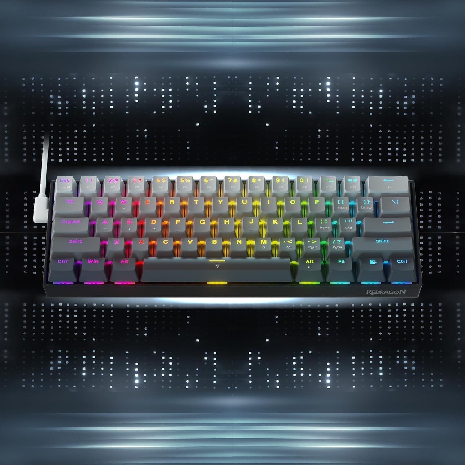 Redragon K617 Fast Shutter Release Gaming Keyboard, 60% Wired Mechanical Keyboard with 61 Keys, Spec - AHW Store