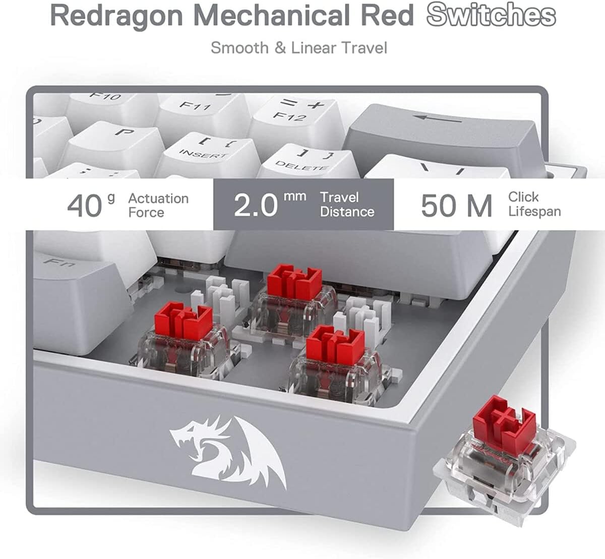 Redragon K617 Fizz 60% RGB Mechanical Keyboard - AHW Store