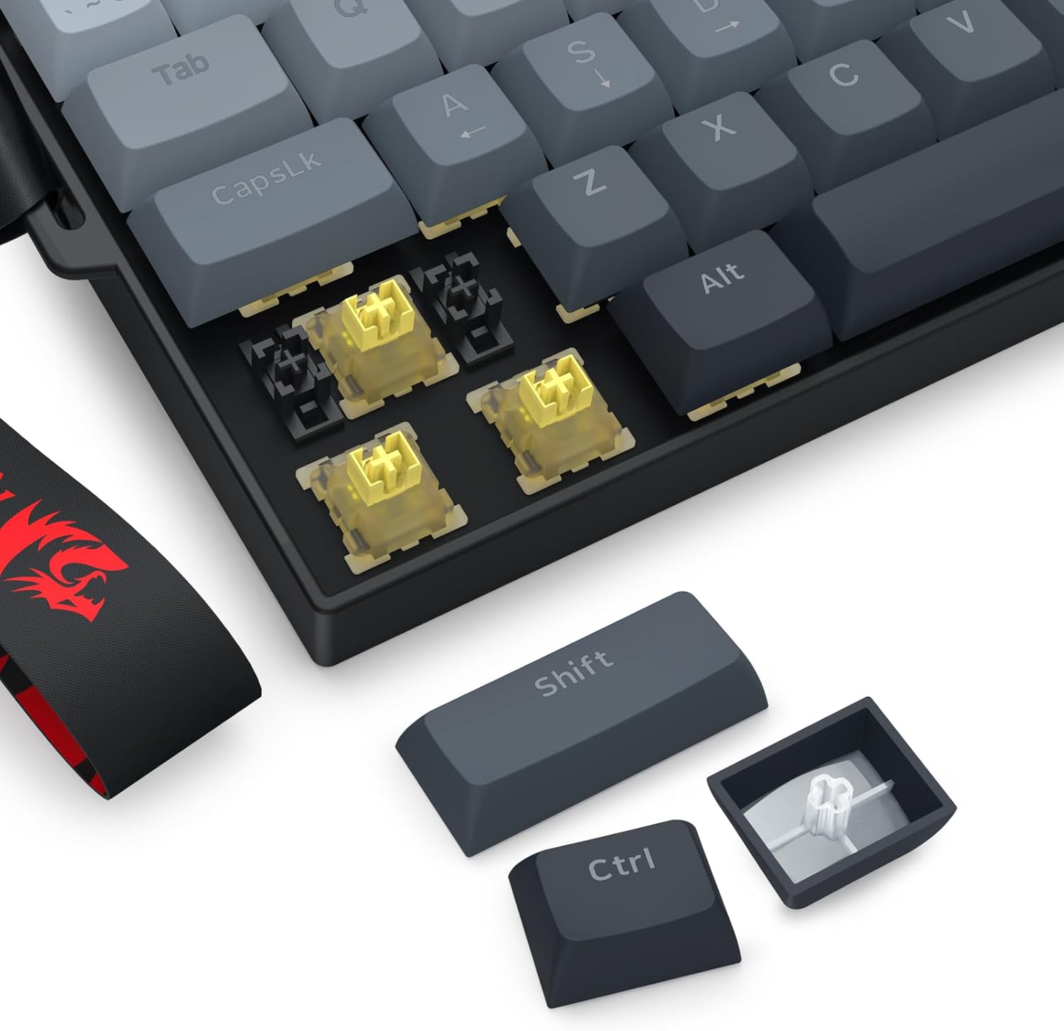 REDRAGON K617 Fizz Magnetic+ Wired 60% RT Magnetic Switch Gaming Keyboard, Black, RGB - AHW Store