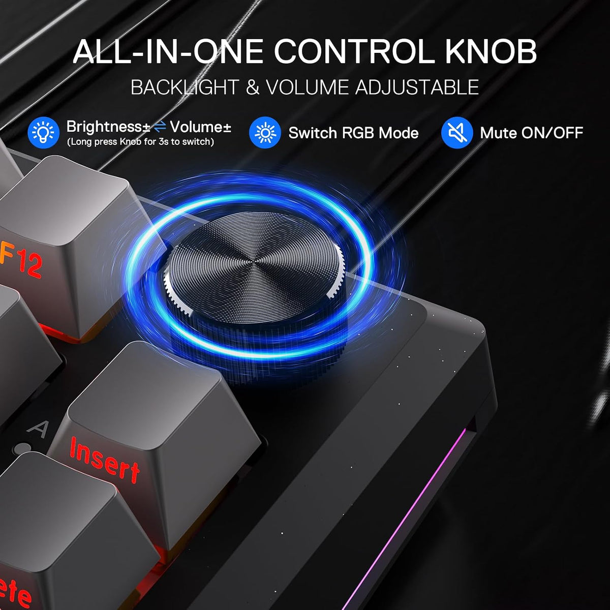 Redragon K687 Wireless CNC Gaming Keyboard, 81 Keys, Linear Switch, RGB - AHW Store