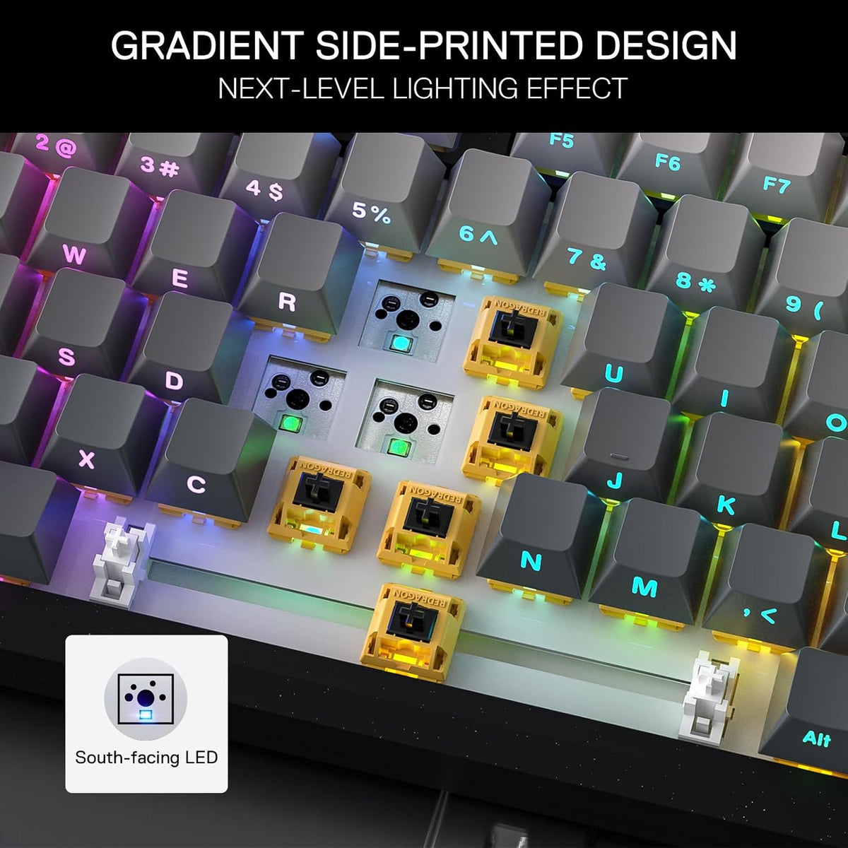 Redragon K687 Wireless CNC Gaming Keyboard, 81 Keys, Linear Switch, RGB - AHW Store