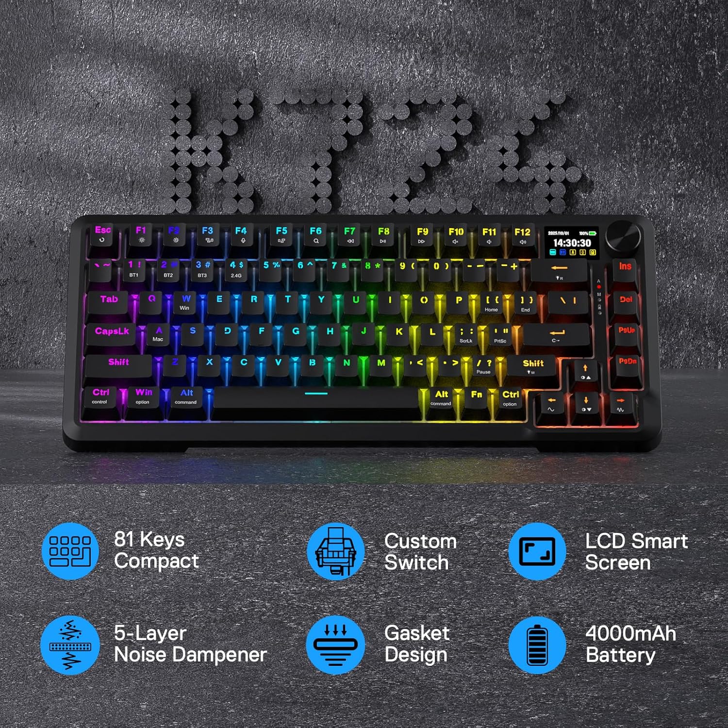 Redragon K724 PRO Wireless Gasket Mechanical Keyboard - AHW Store